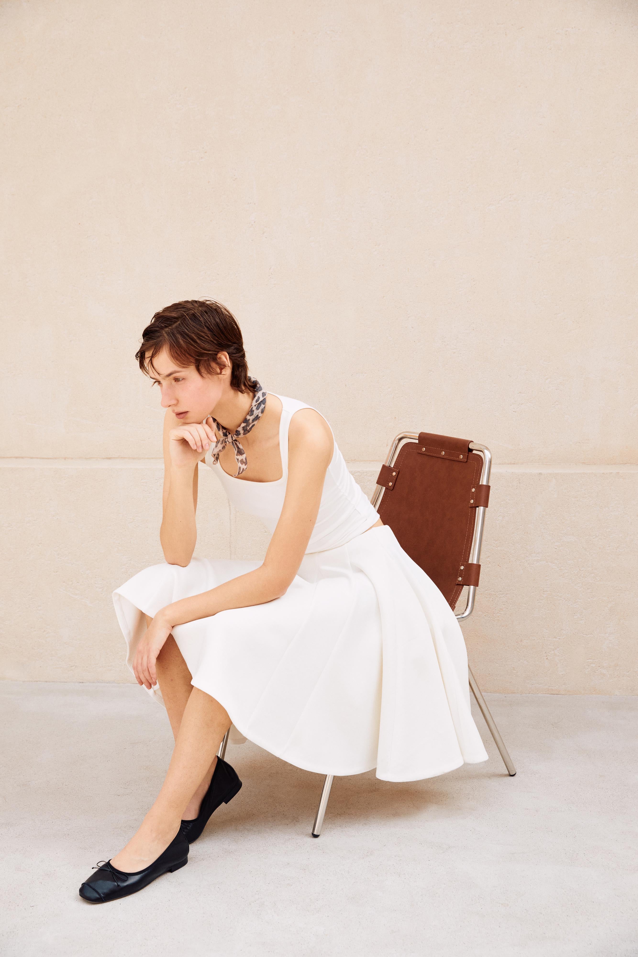 Fluid A-Line Midi Skirt