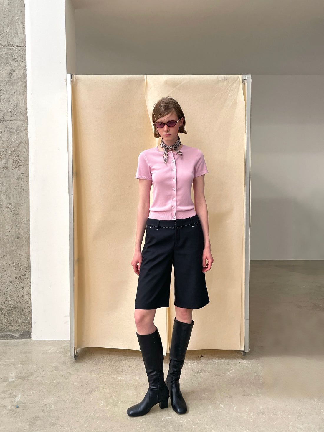 Contrast-Trim Bermuda Trousers