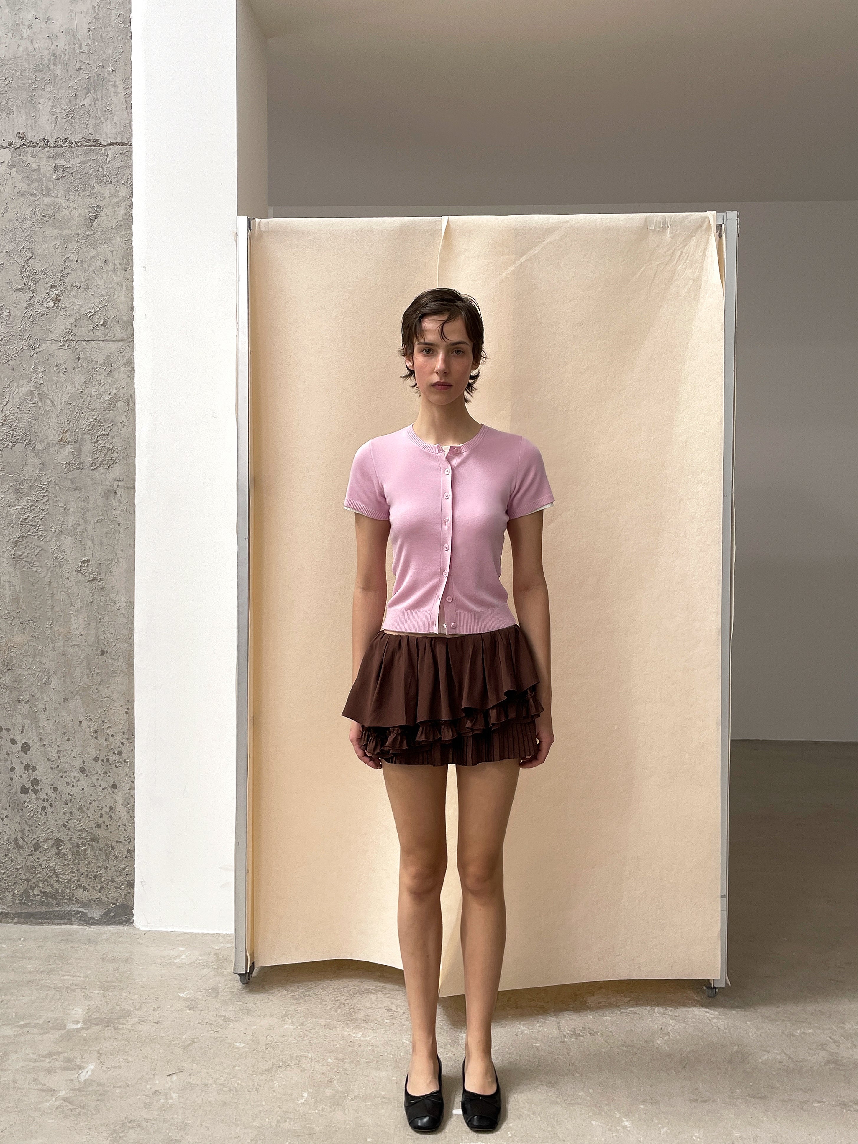 Asymmetric Tiered Mini Skirt