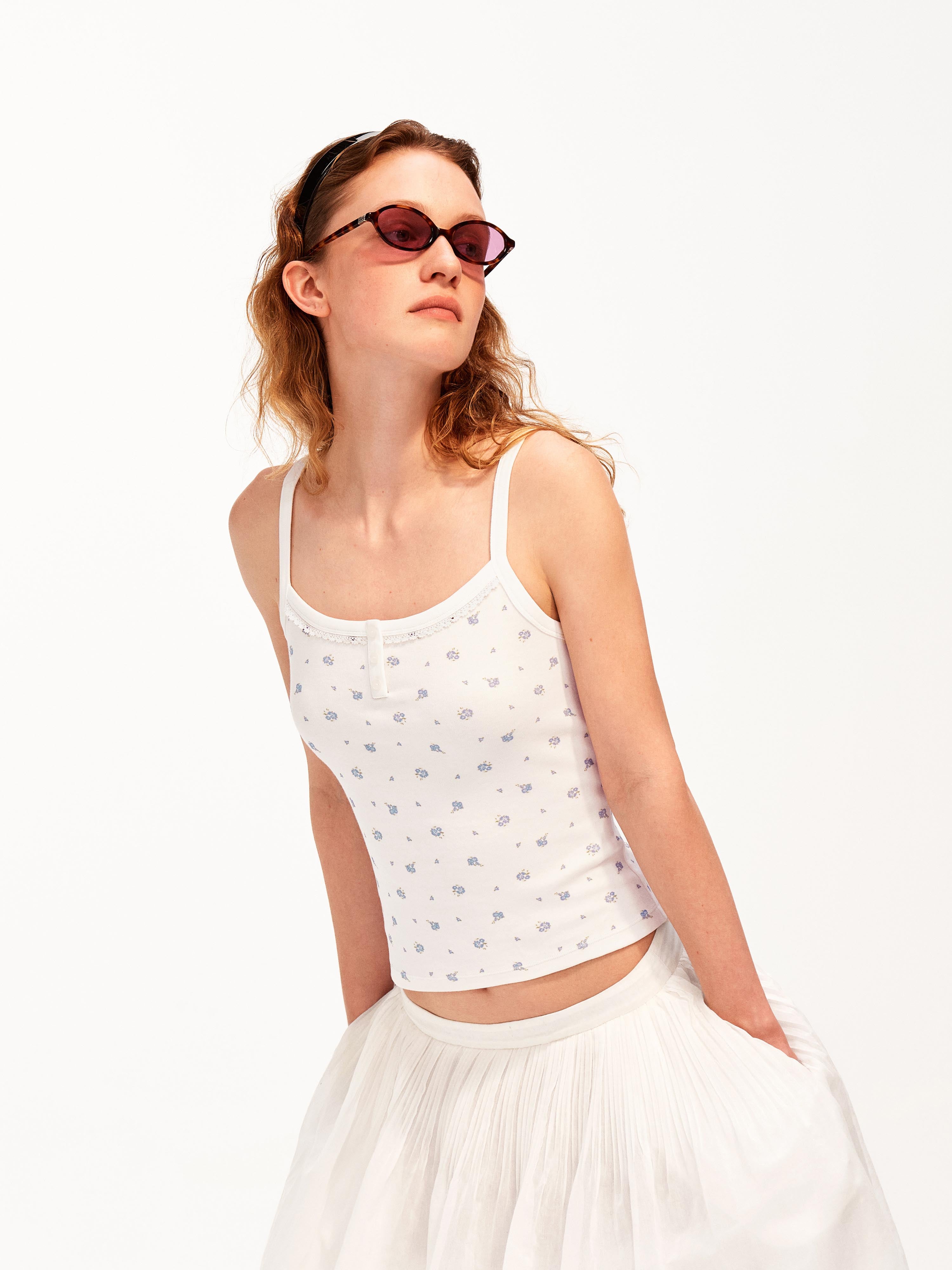 Floral Henley Tank