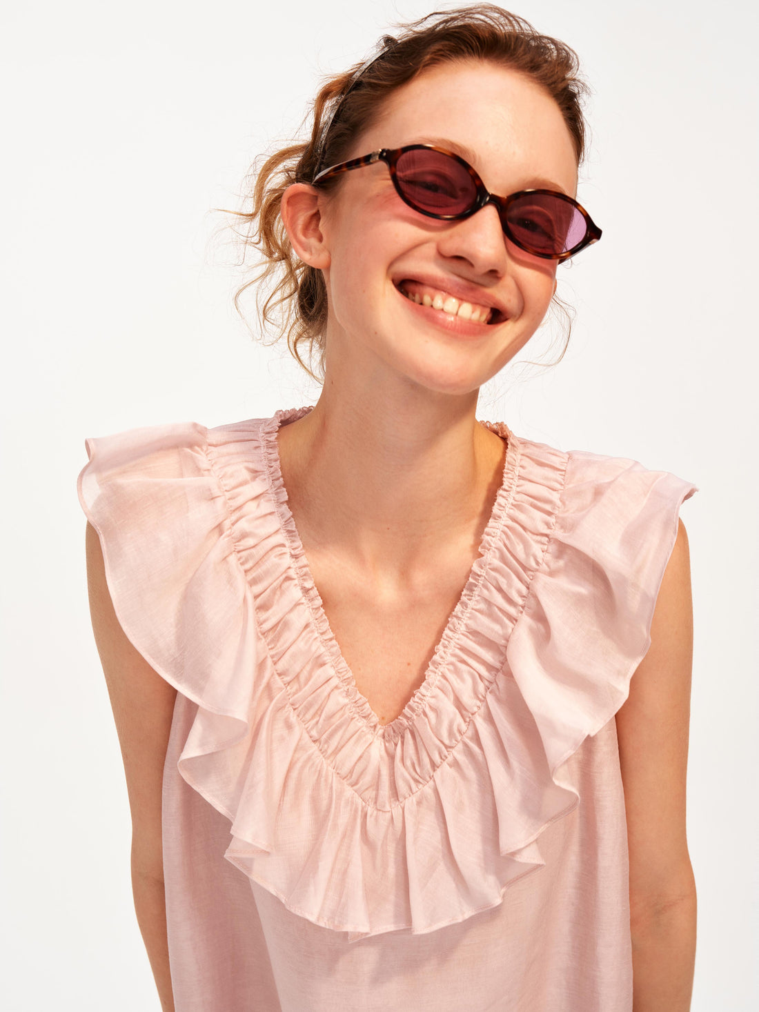 The Sheer Ruffle Top