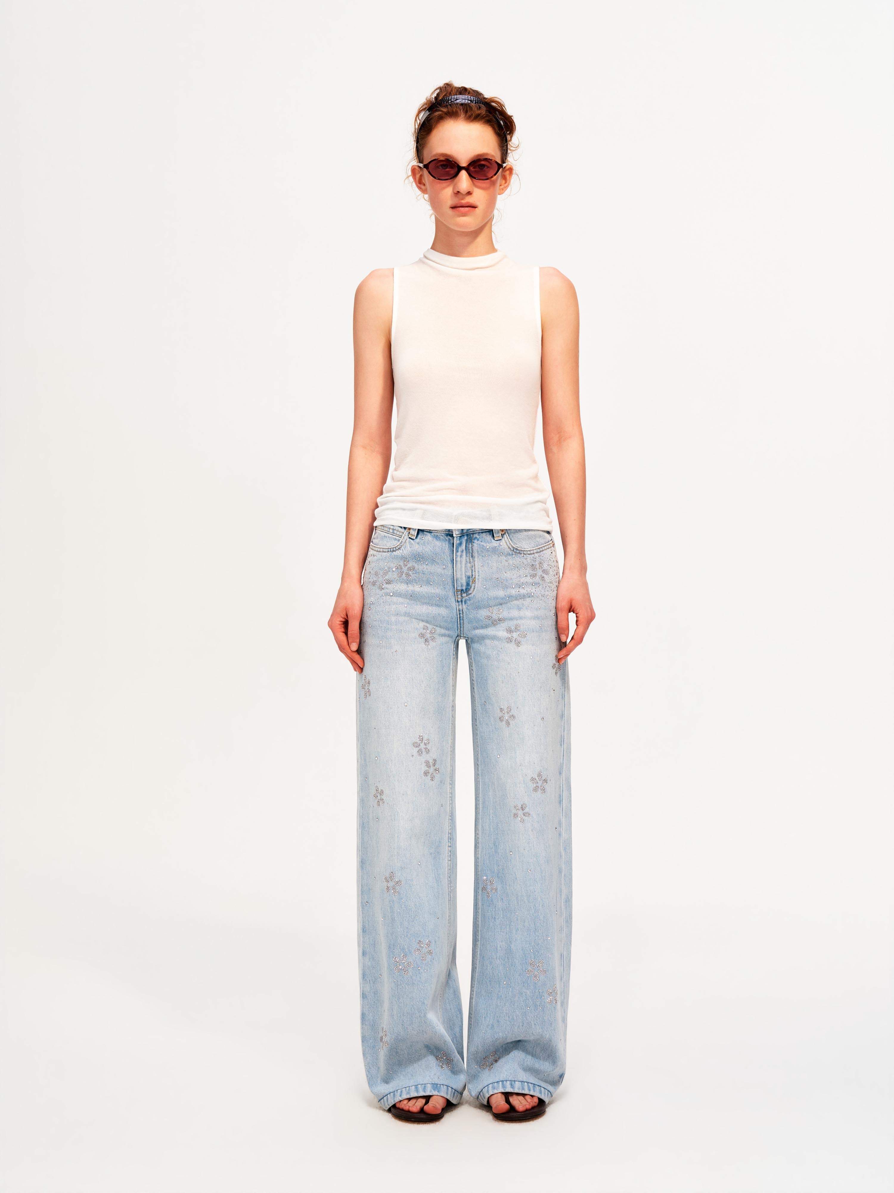 Crystal Bloom Jeans