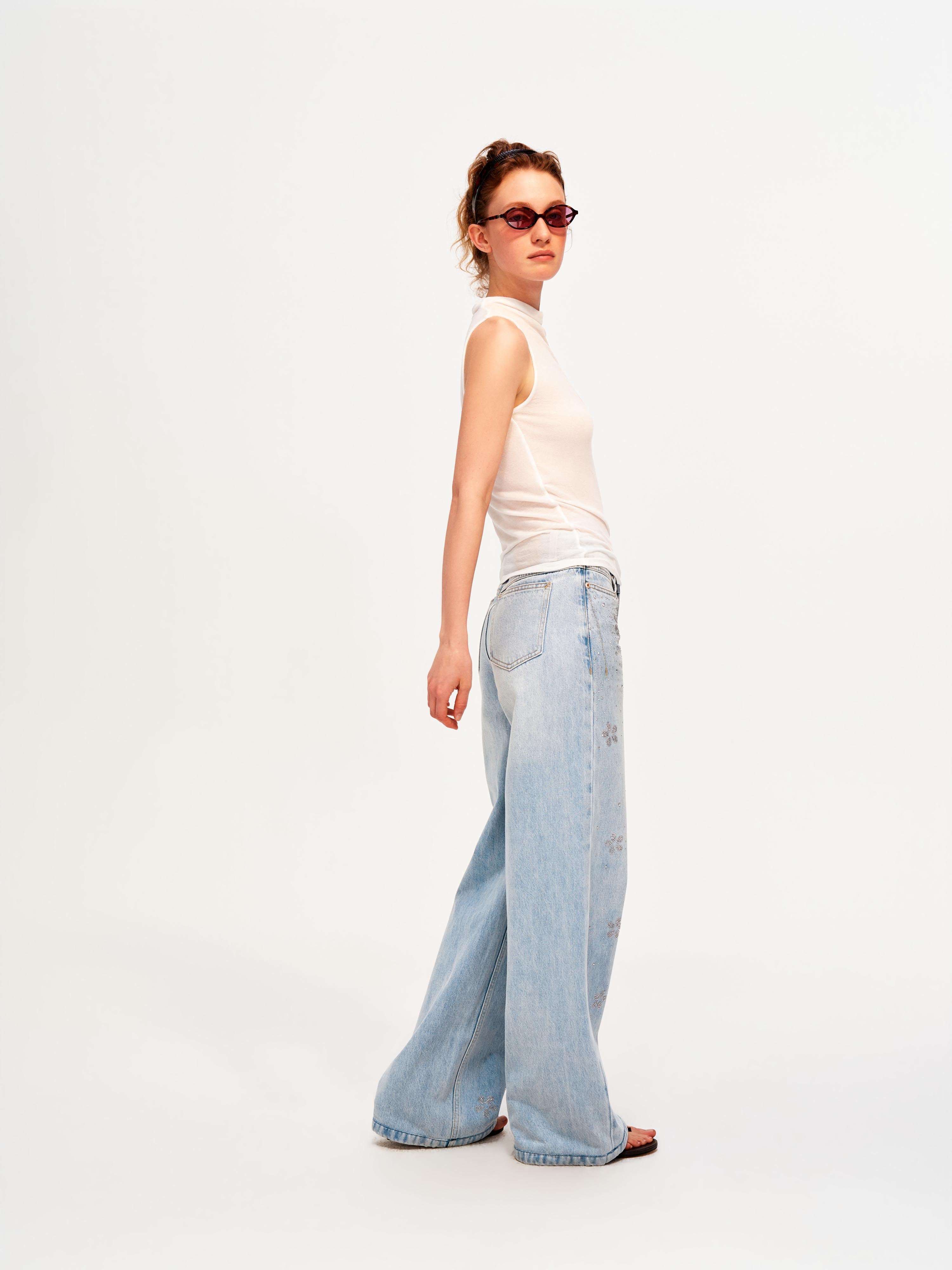 Crystal Bloom Jeans