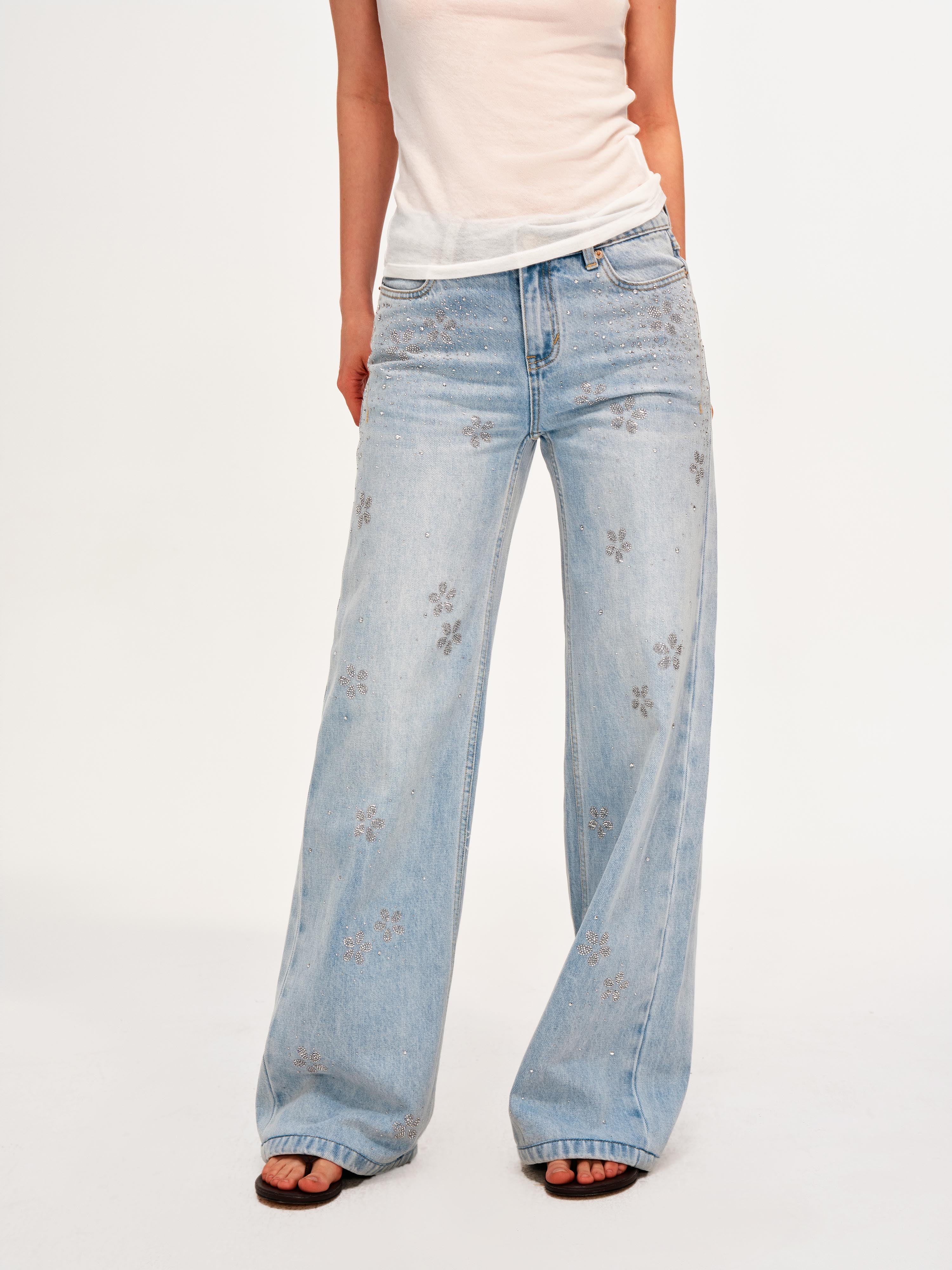 Crystal Bloom Jeans