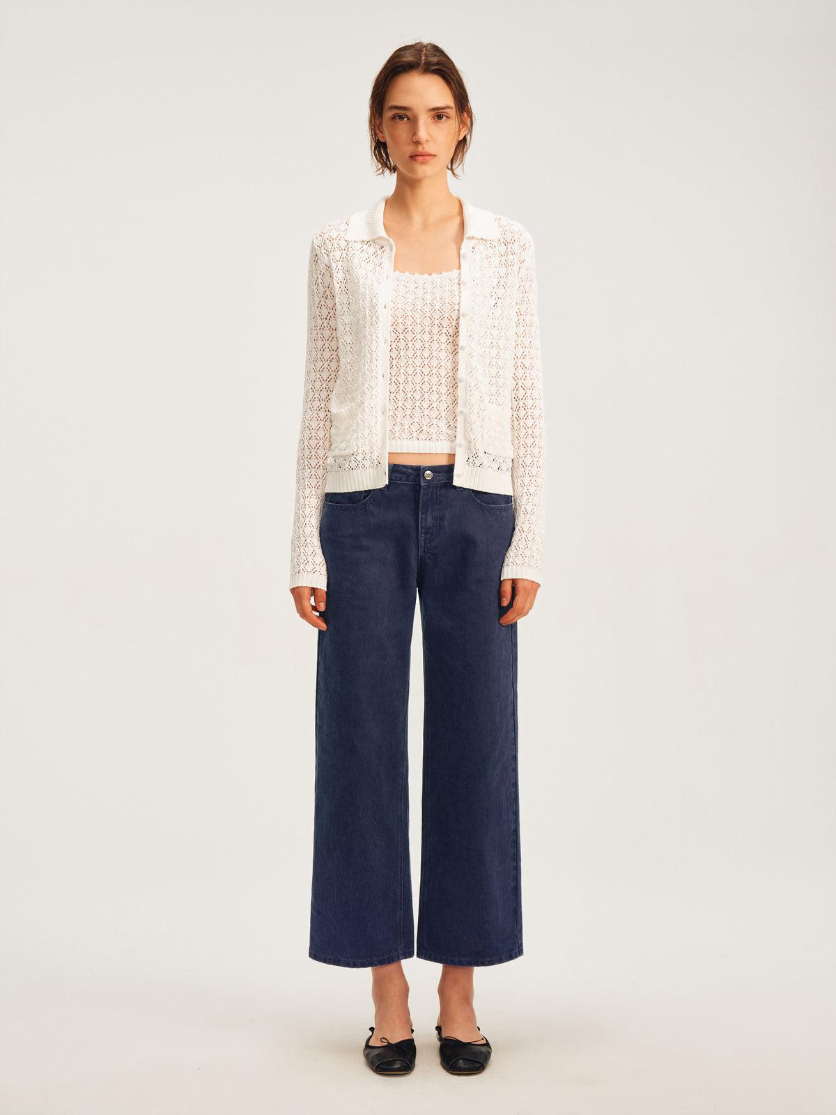 Cropped Straight-Leg Trousers