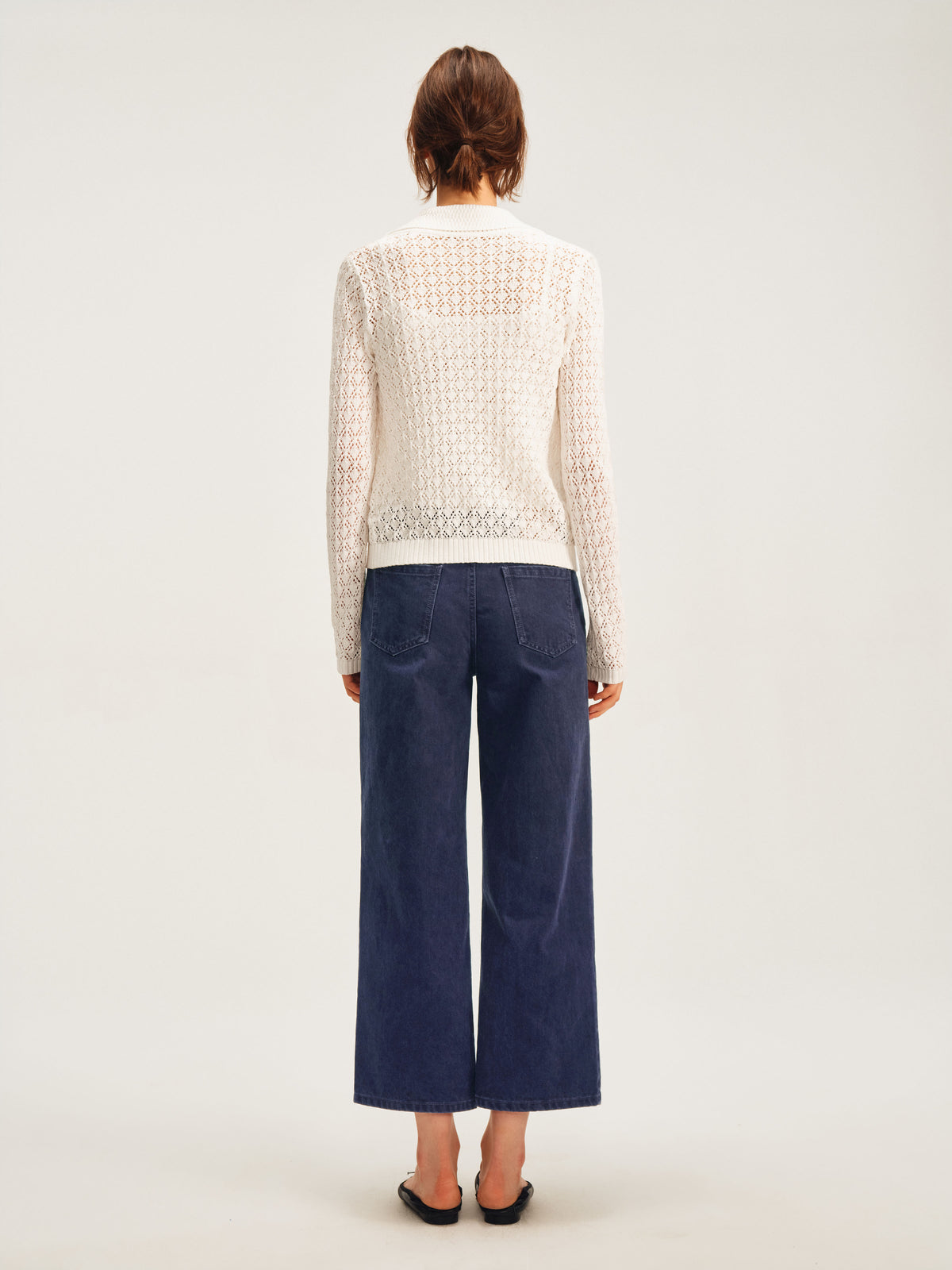 Cropped Straight-Leg Trousers