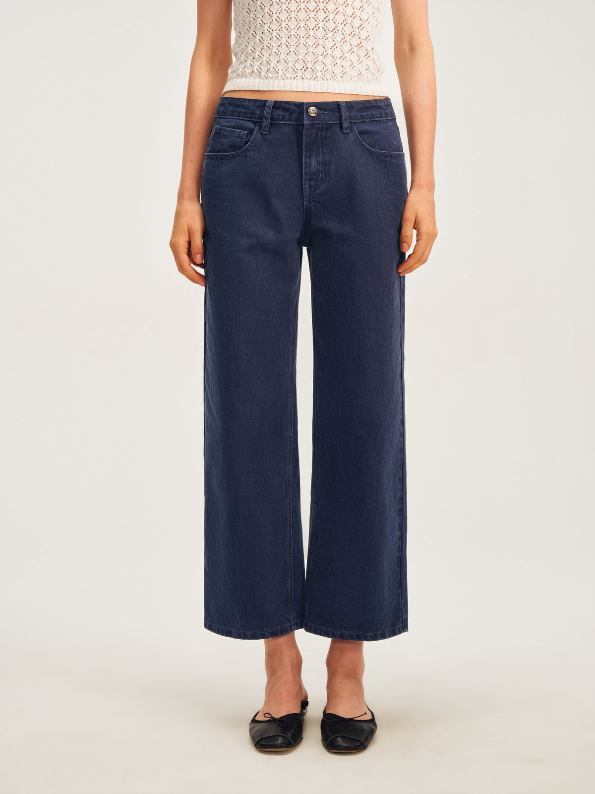 Cropped Straight-Leg Trousers