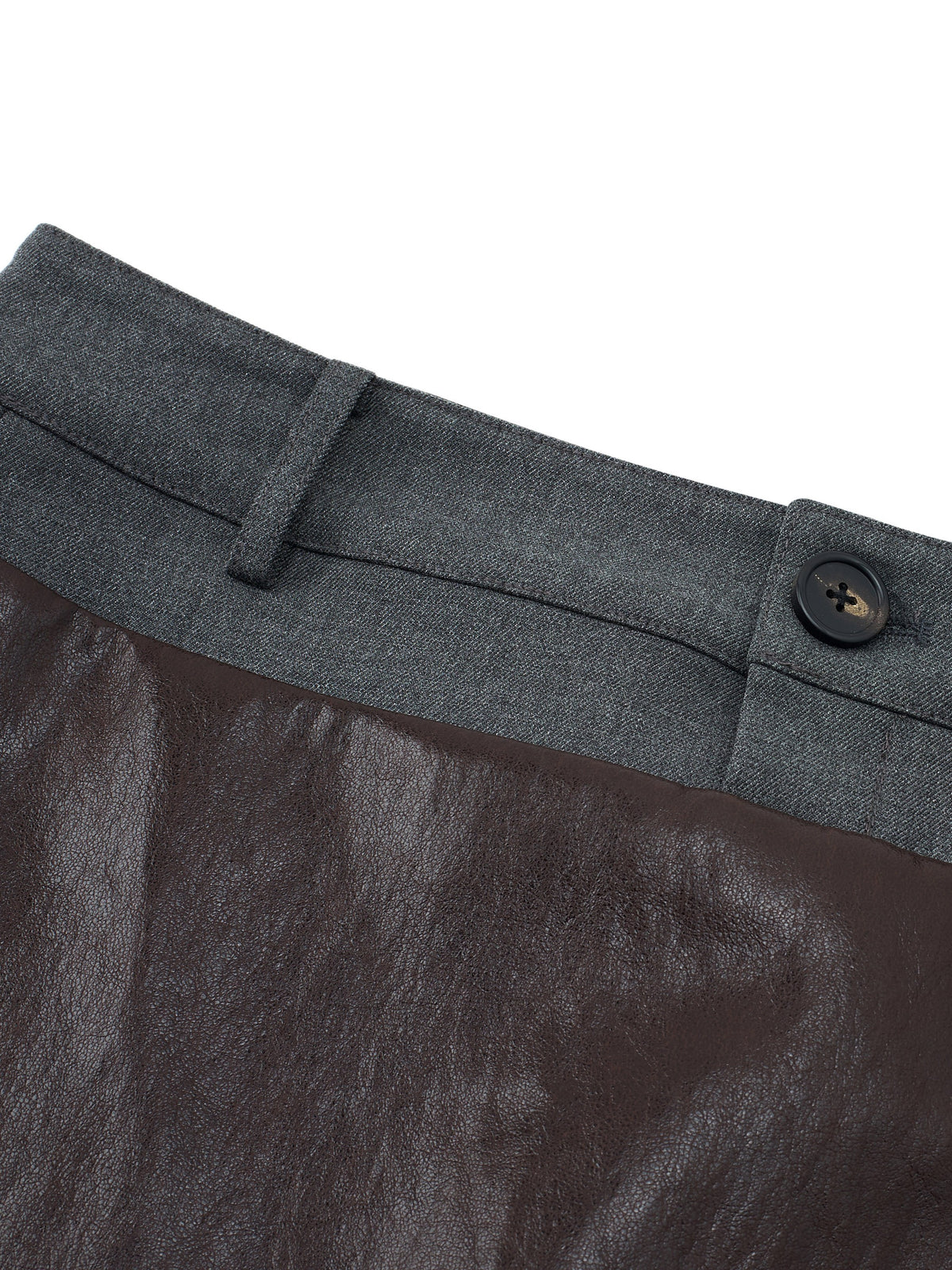 Counterpoint Leather Skirt
