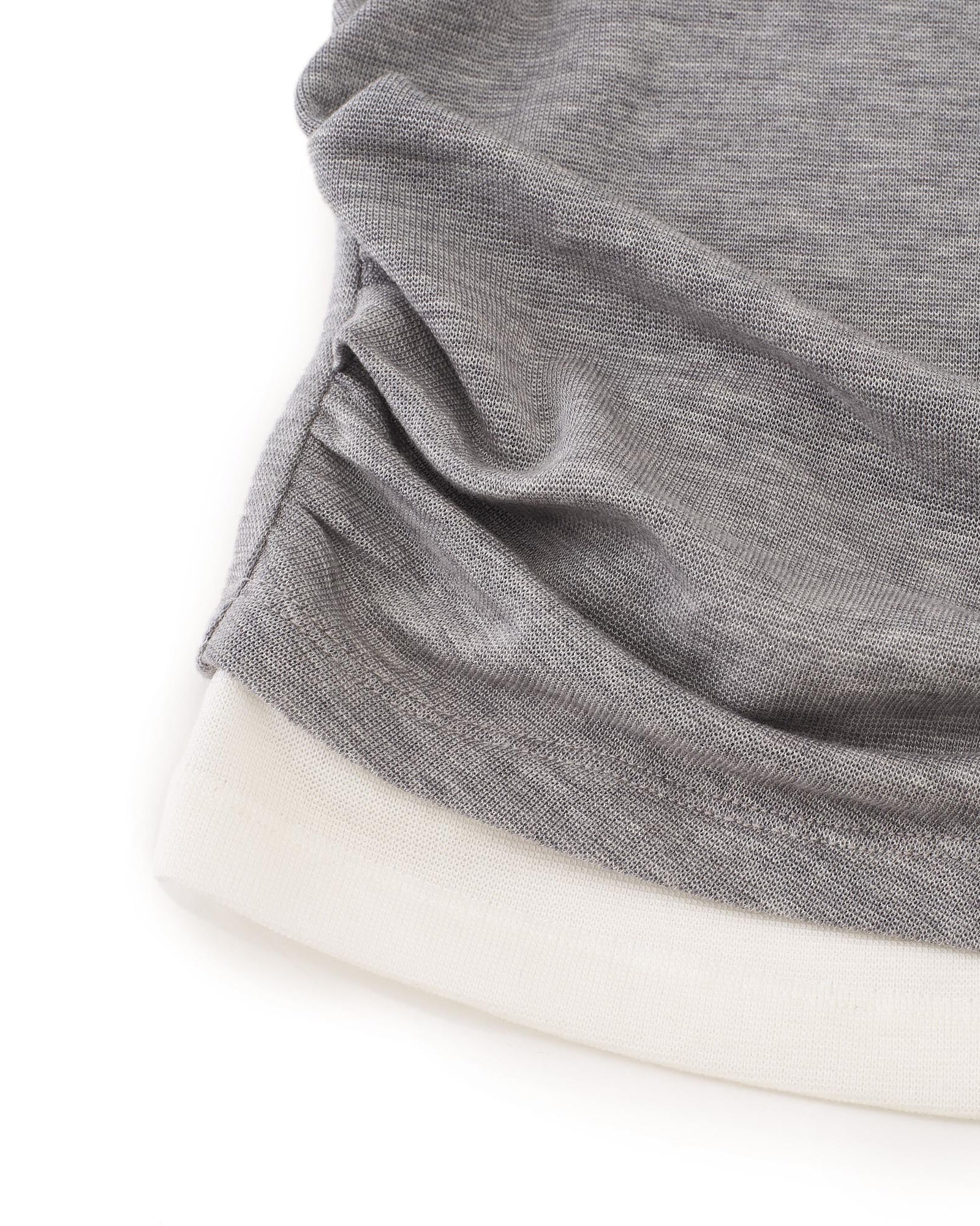 Contrast Layered Puff Sleeve Top