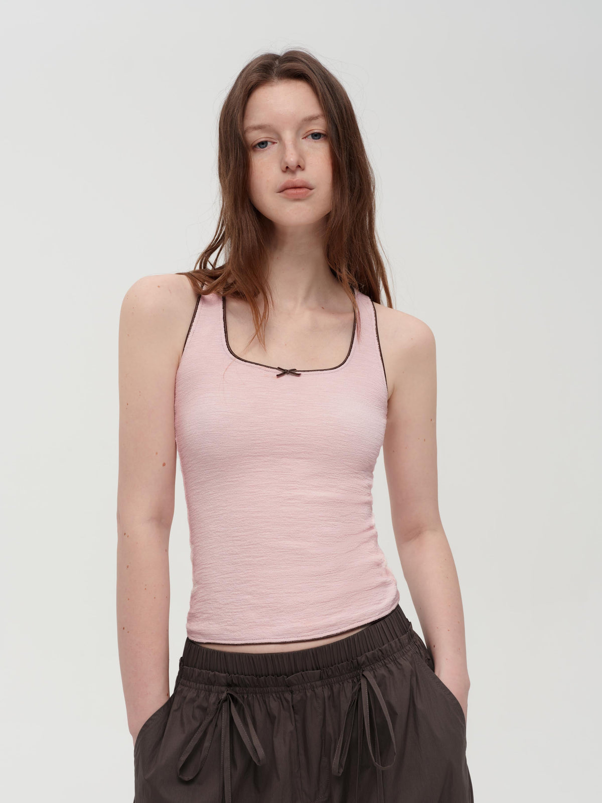 Color-Block Bow Tank Top