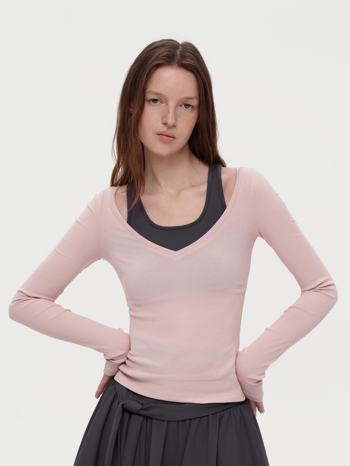 Layered Lyocell Halter Top