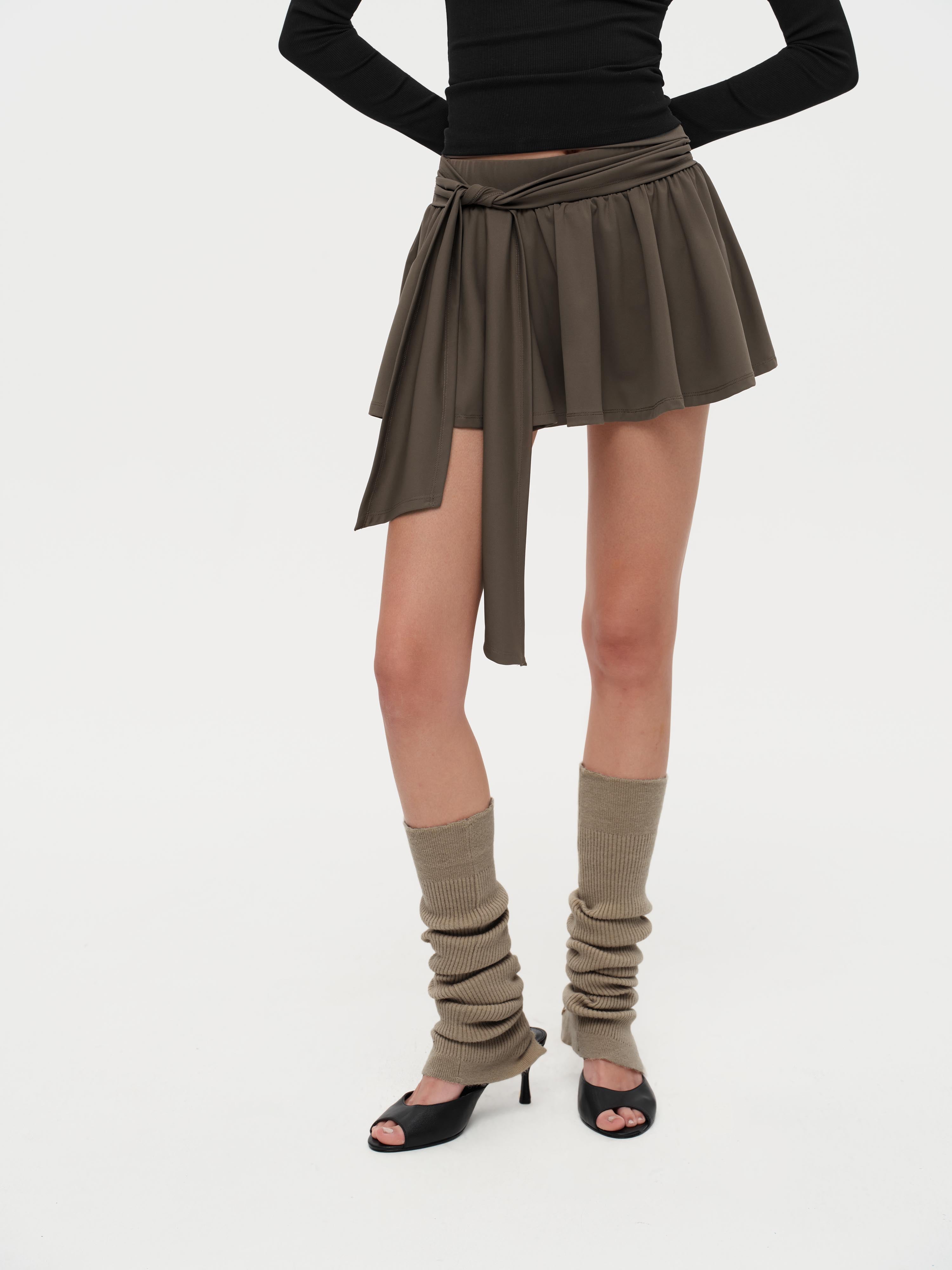 Layered Lyocell Halter Top & Skirt Set