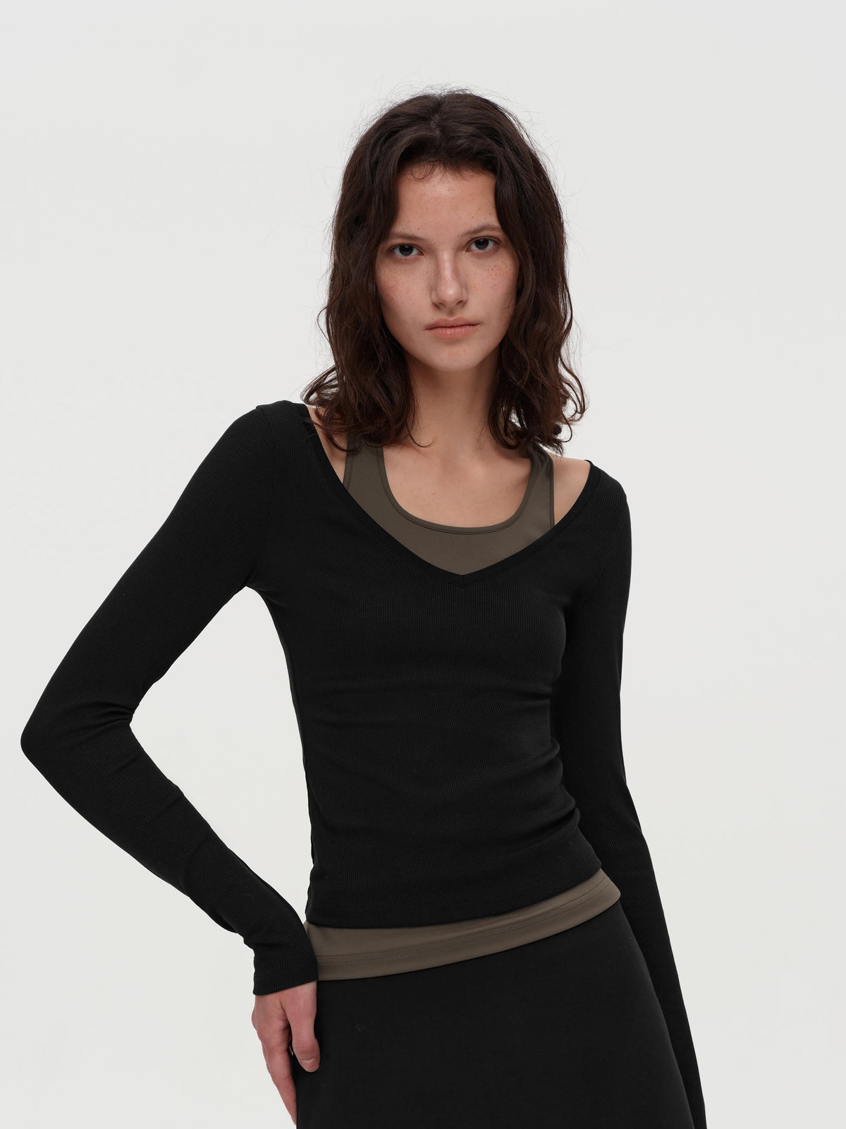 Layered Lyocell Halter Top
