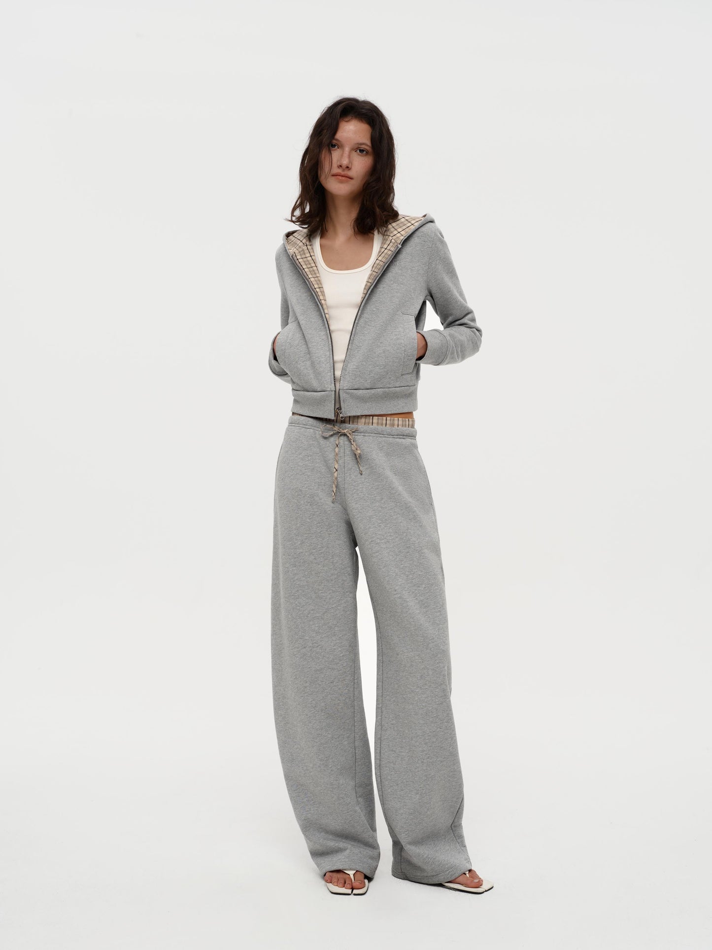 Gray Zip-Up Hoodie