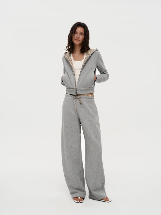 Gray Zip-Up Hoodie