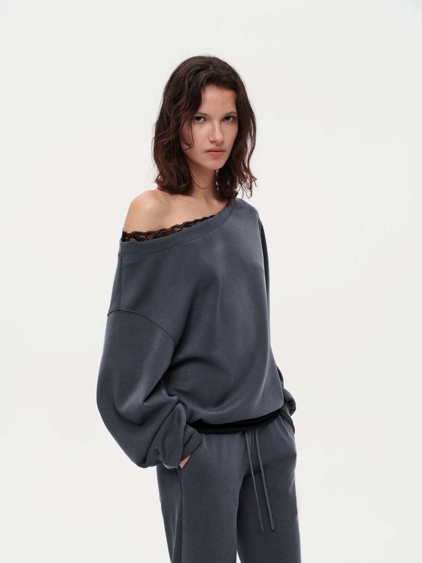 Off-shoulder Sweatshirt