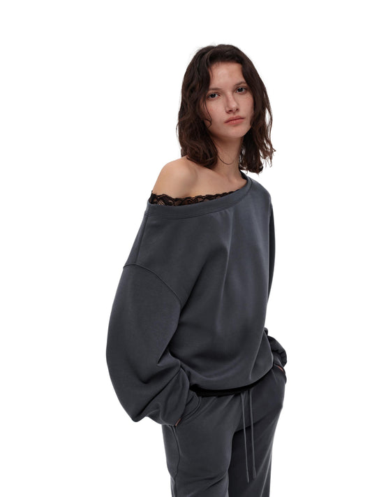 Off-shoulder Sweatshirt