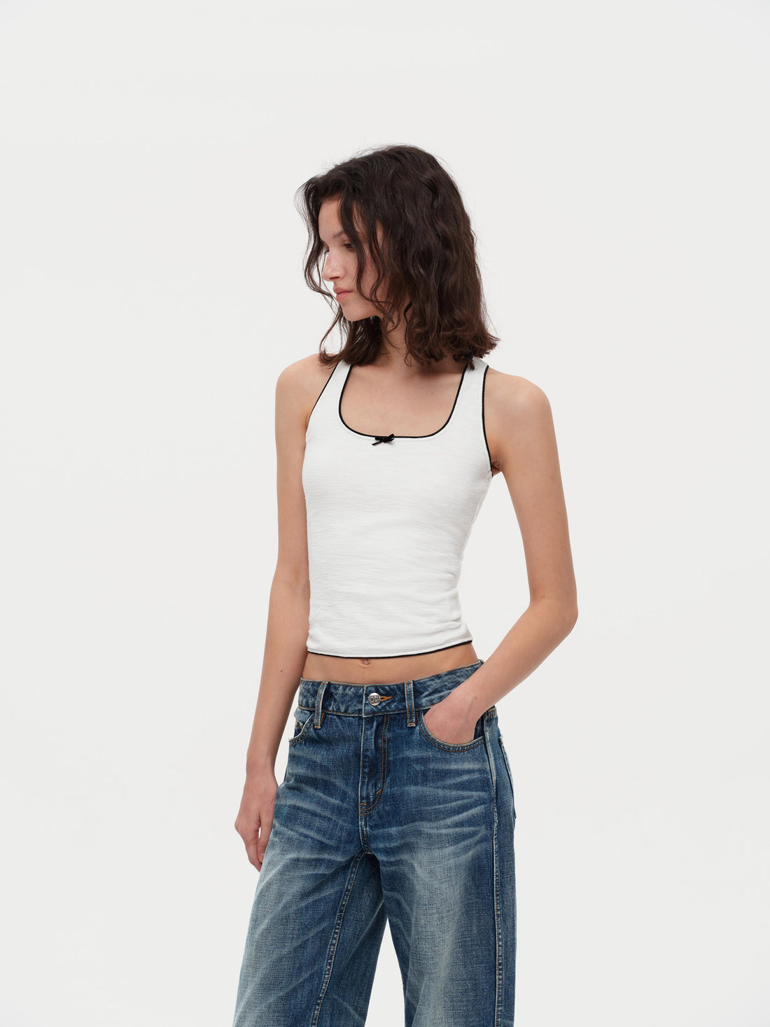 Color-Block Bow Tank Top