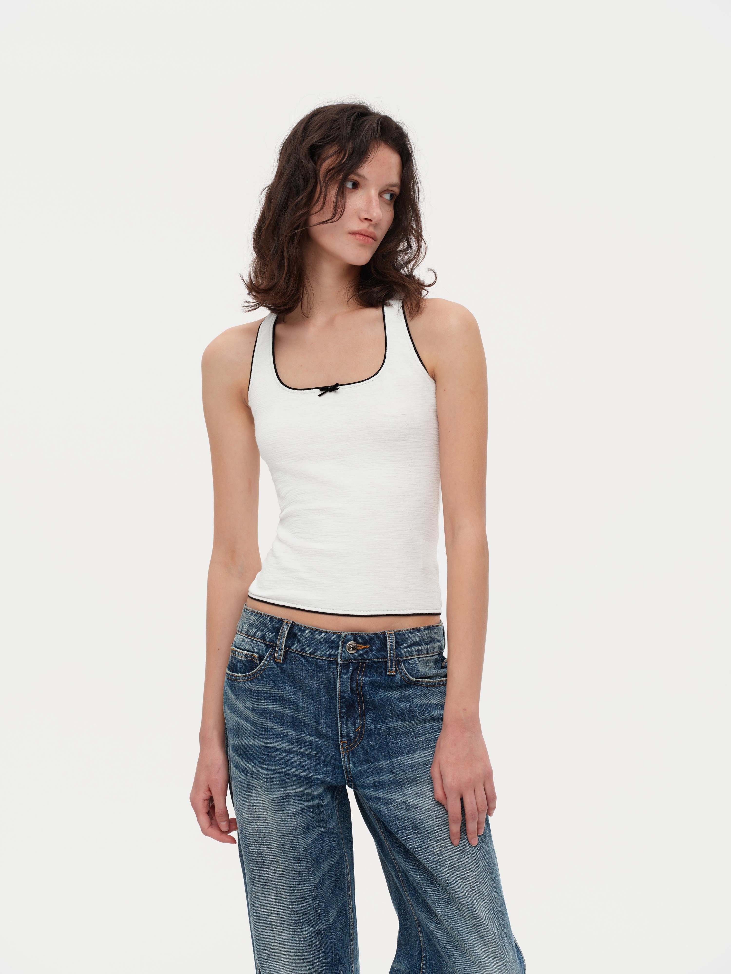 Color-Block Bow Tank Top