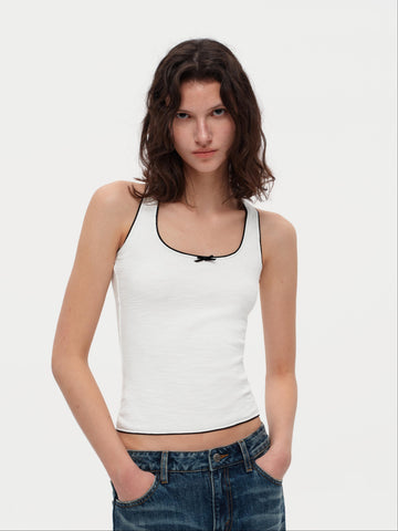 Color-Block Bow Tank Top