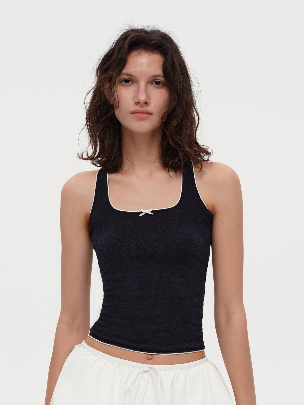 Color-Block Bow Tank Top