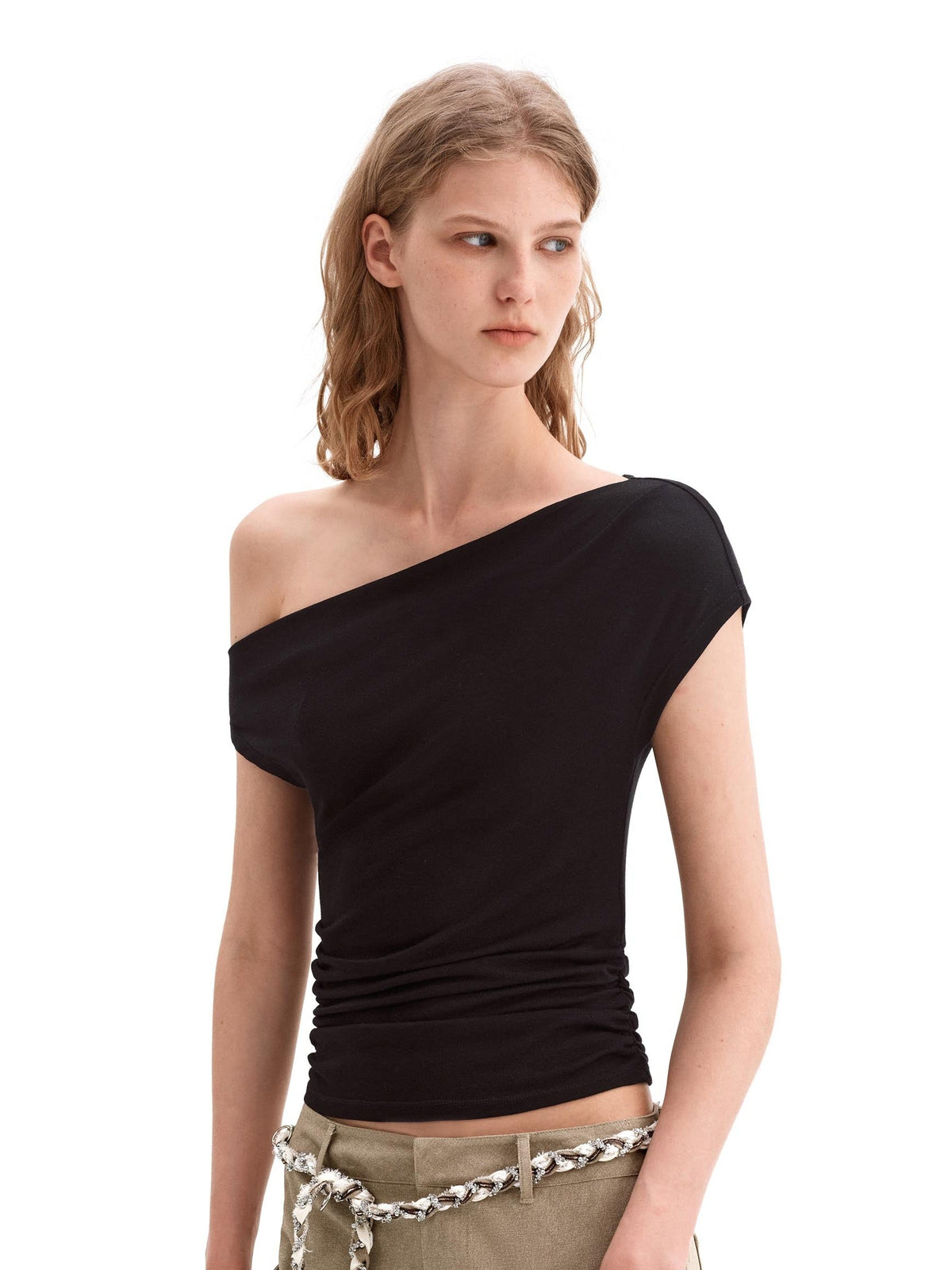 Asymmetric Tencel Drape Tee