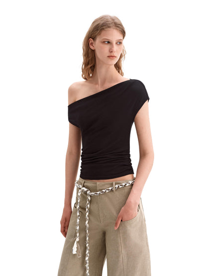 Heavyweight Jersey Offshoulder Top