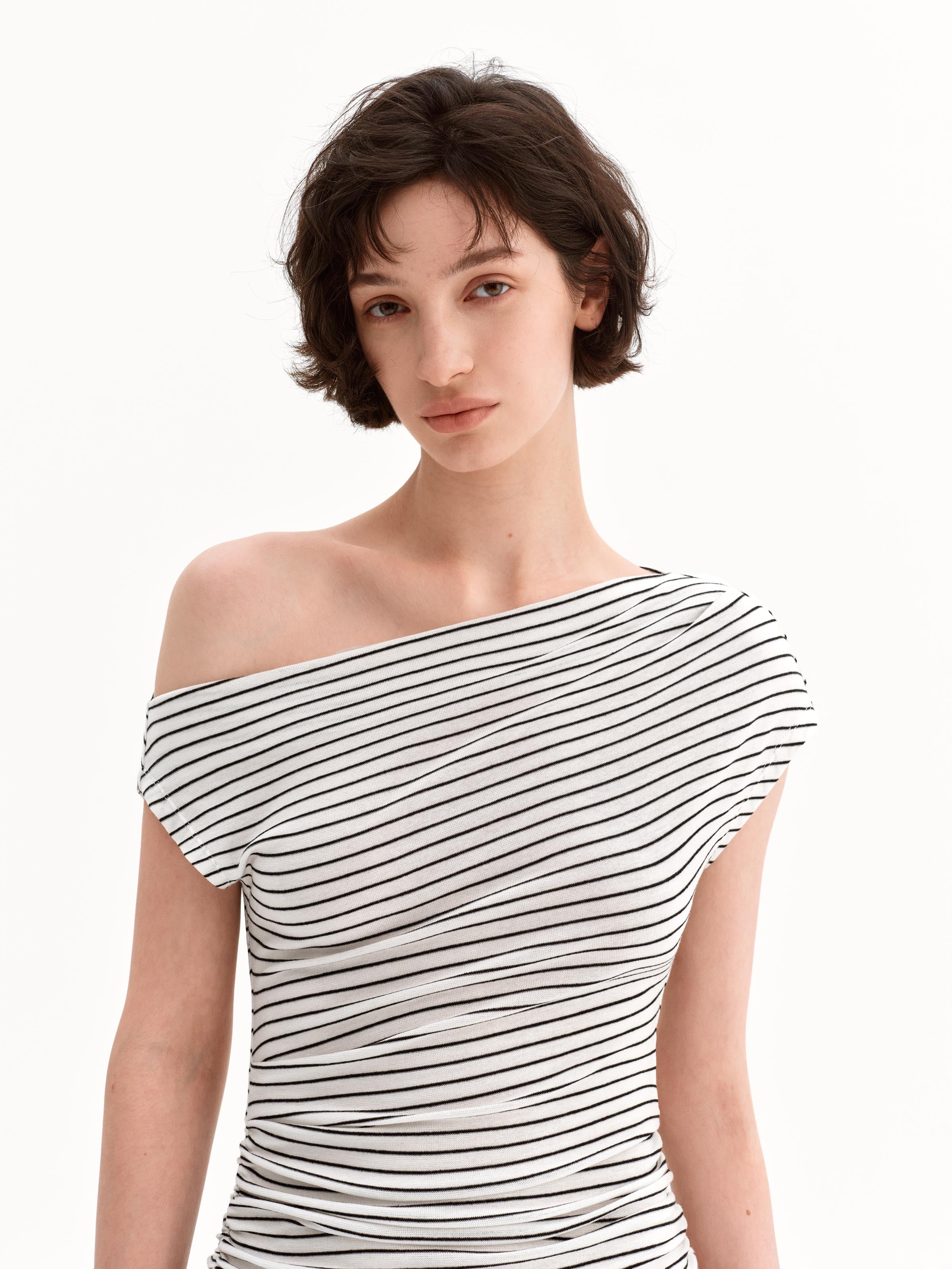 Heavyweight Jersey Offshoulder Top