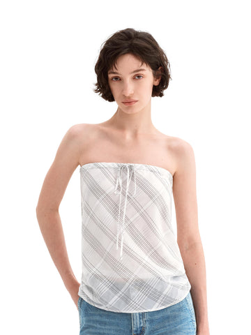 Sheer Textured Off-Shoulder Top