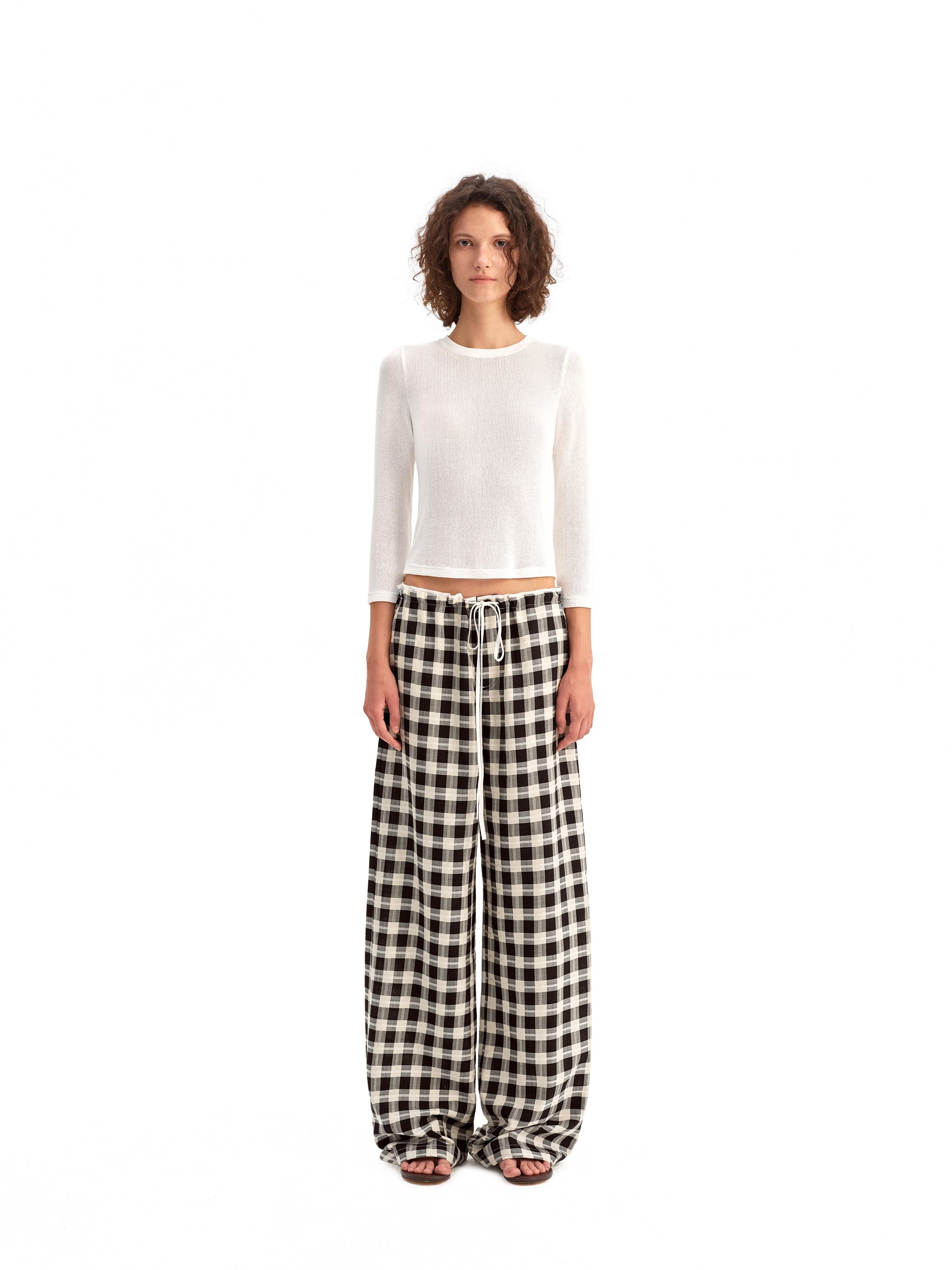 Plaid Relaxed-Fit Pants