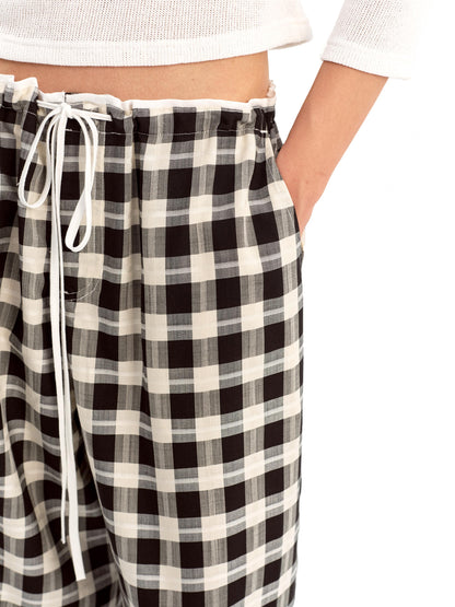 Plaid Relaxed-Fit Pants
