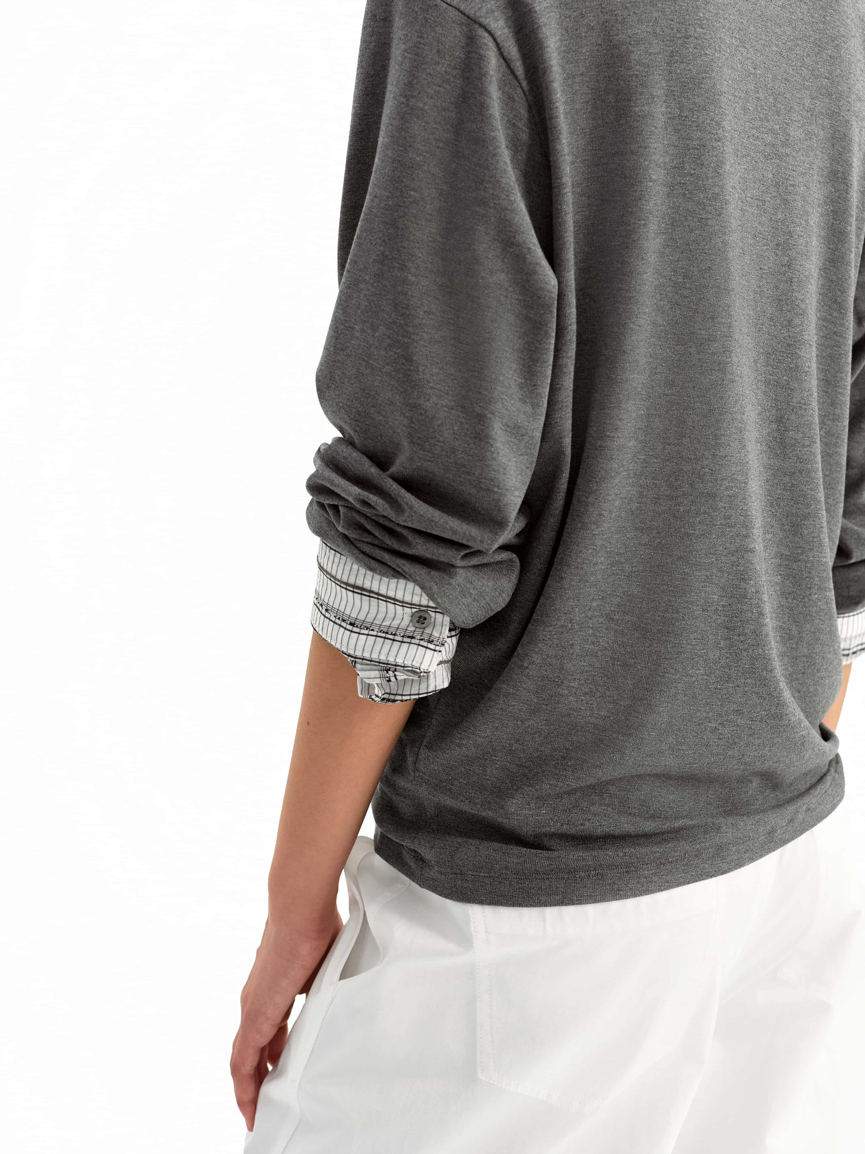 Layered Stripe V-Neck Shirt