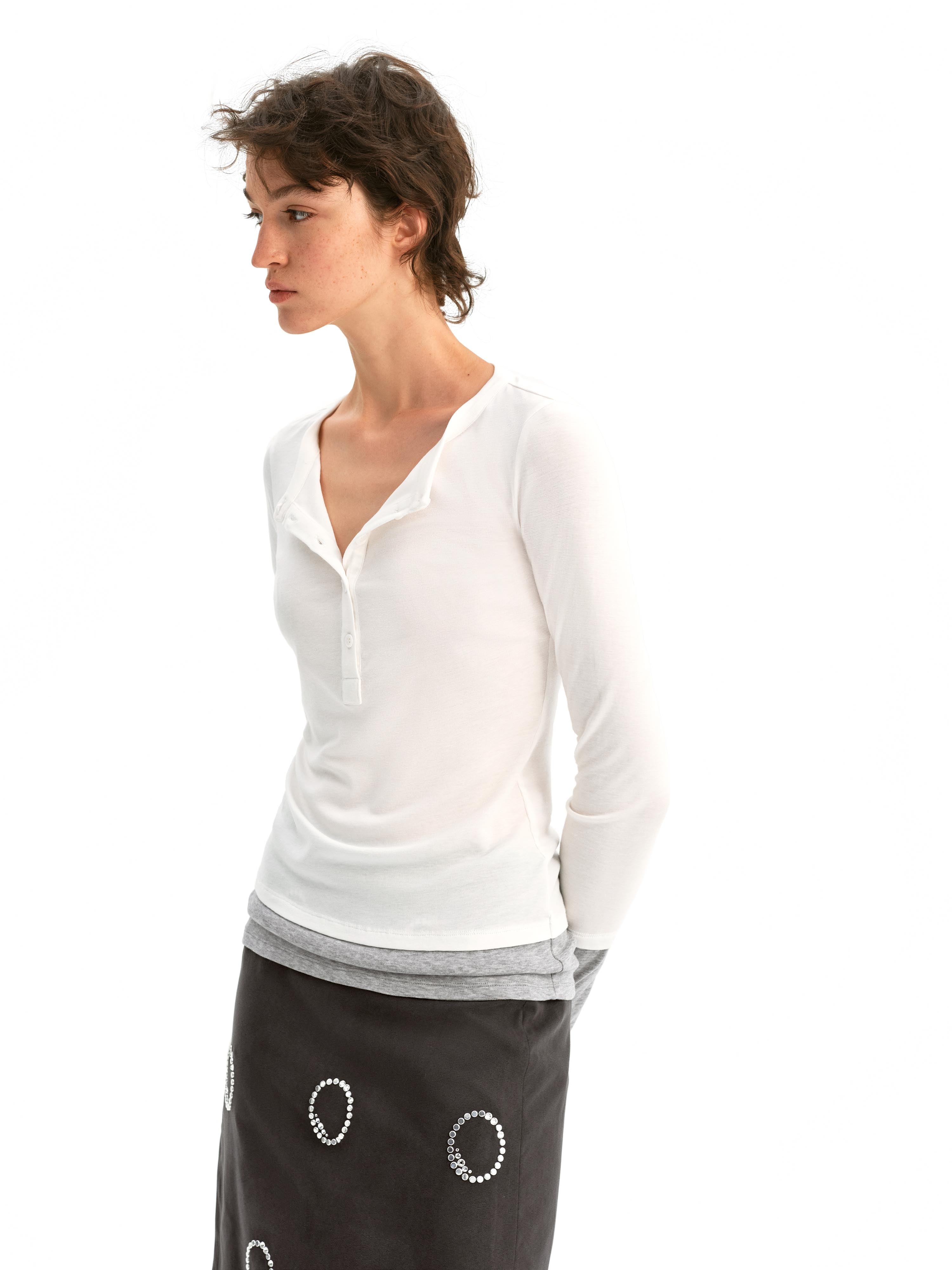 The Layered Henley Tee
