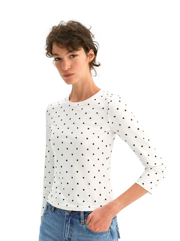 Vintage Polka Dot Crop Tee