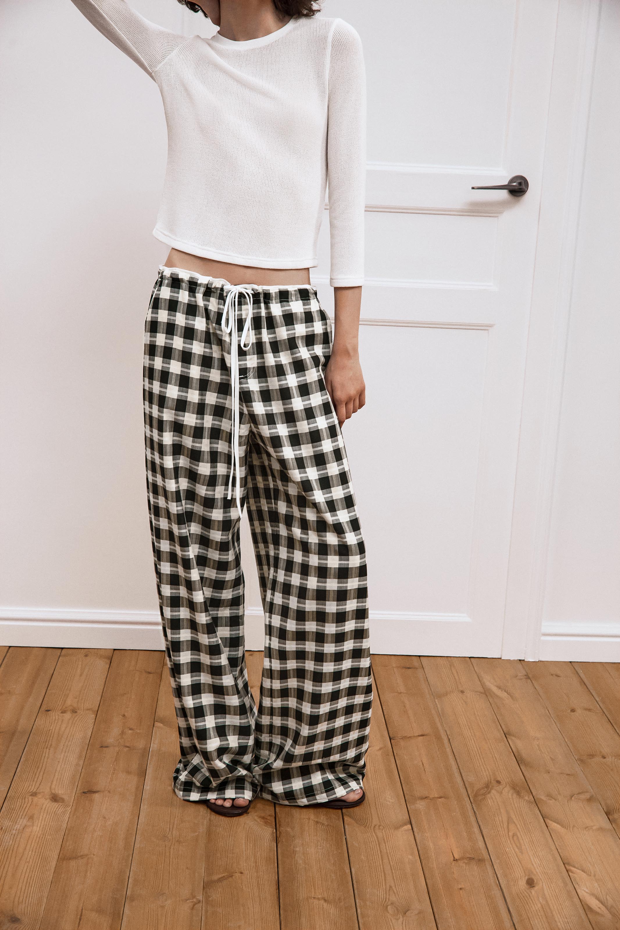 Plaid Relaxed-Fit Pants