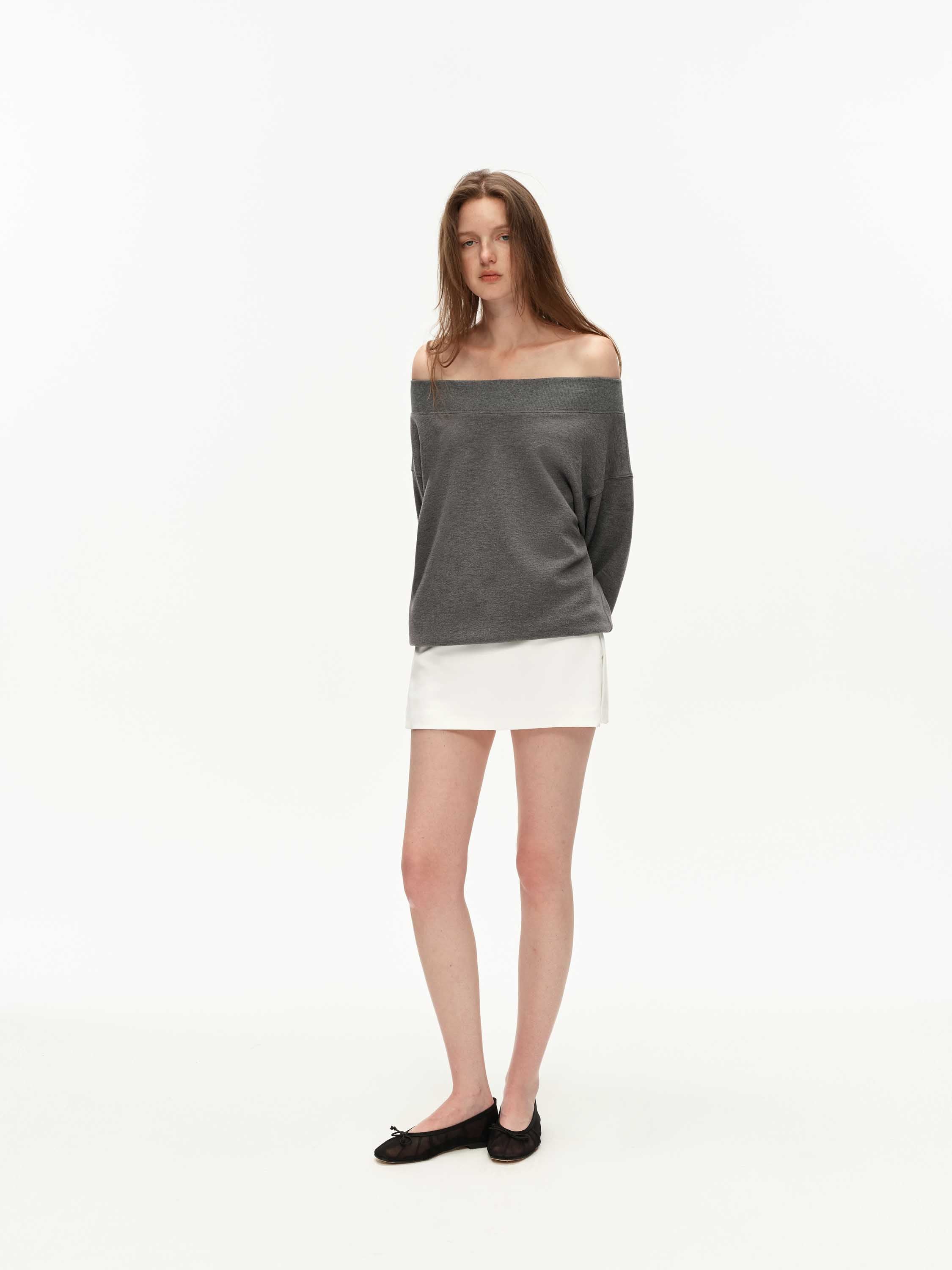 Structured Wool-Blend Oversized Top