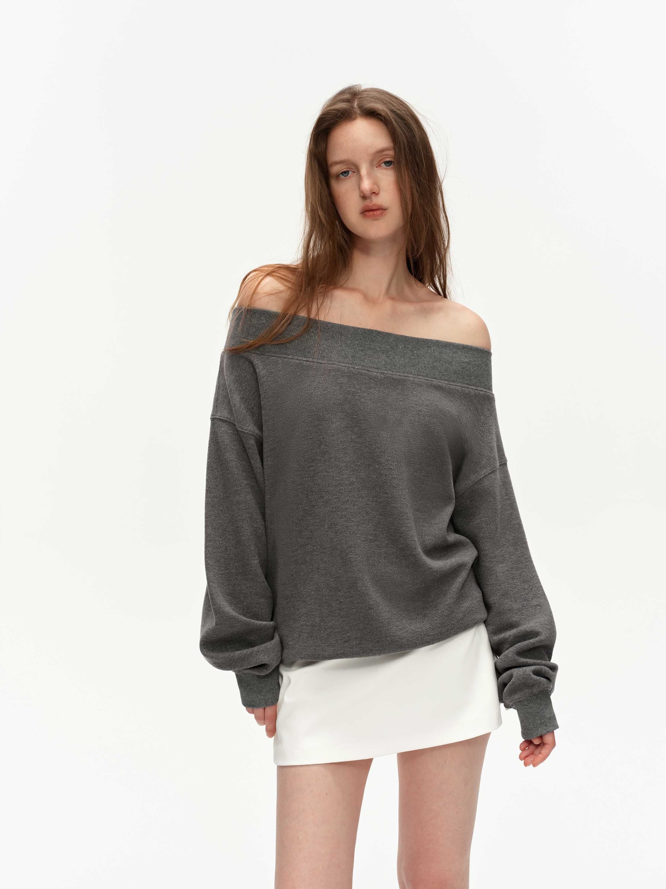 Structured Wool-Blend Oversized Top