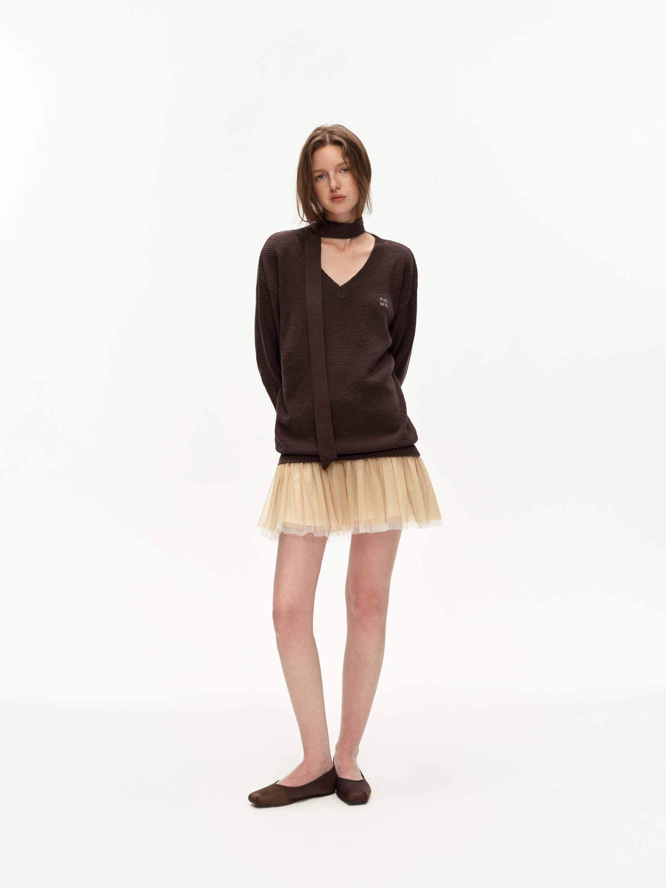 Faux Layered Sweater Dress