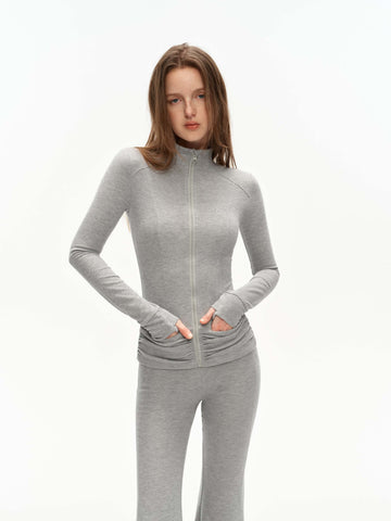 Sculpted Fit Zip-Up Top