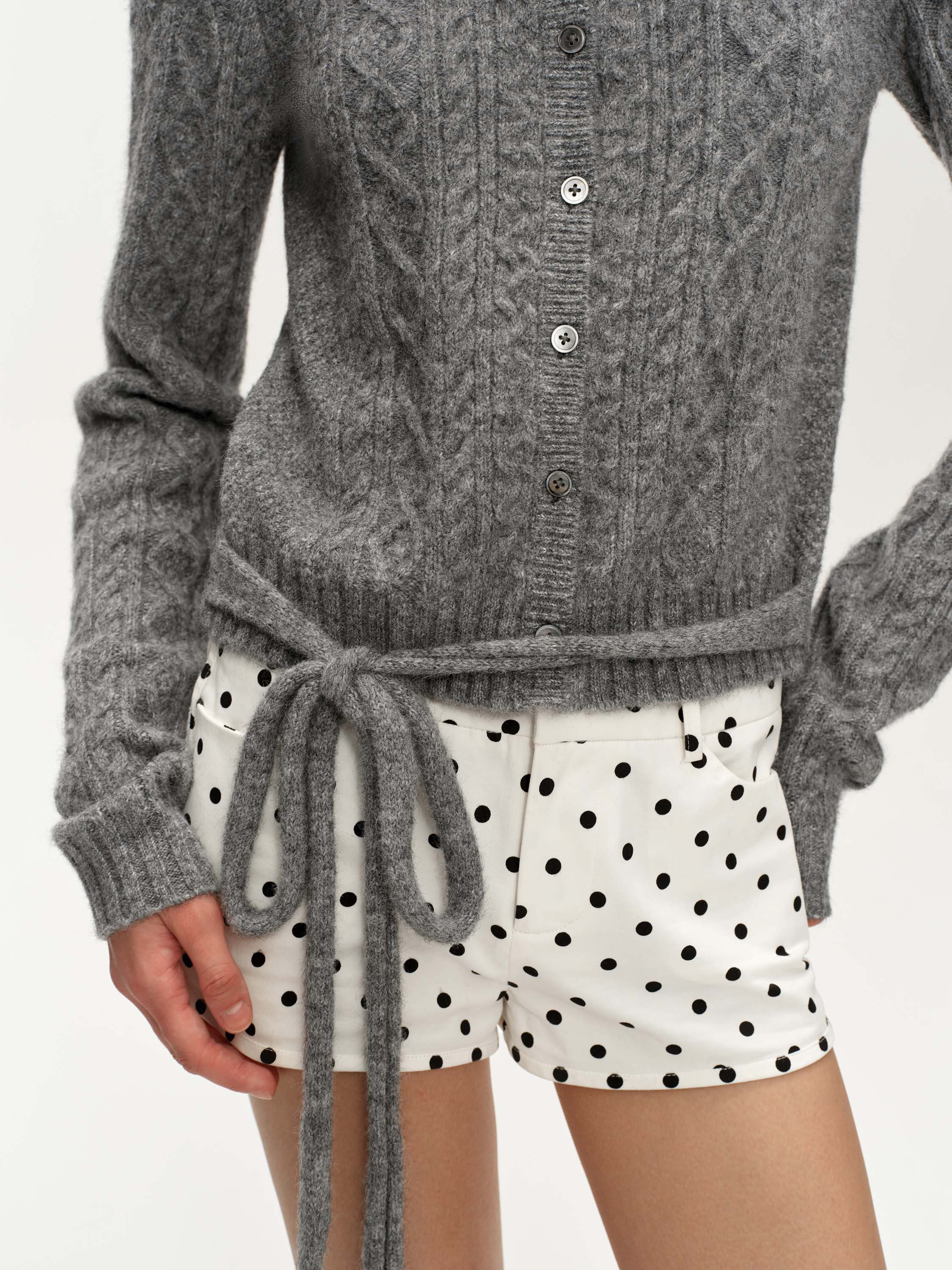 Cable Knit Wool Cardigan