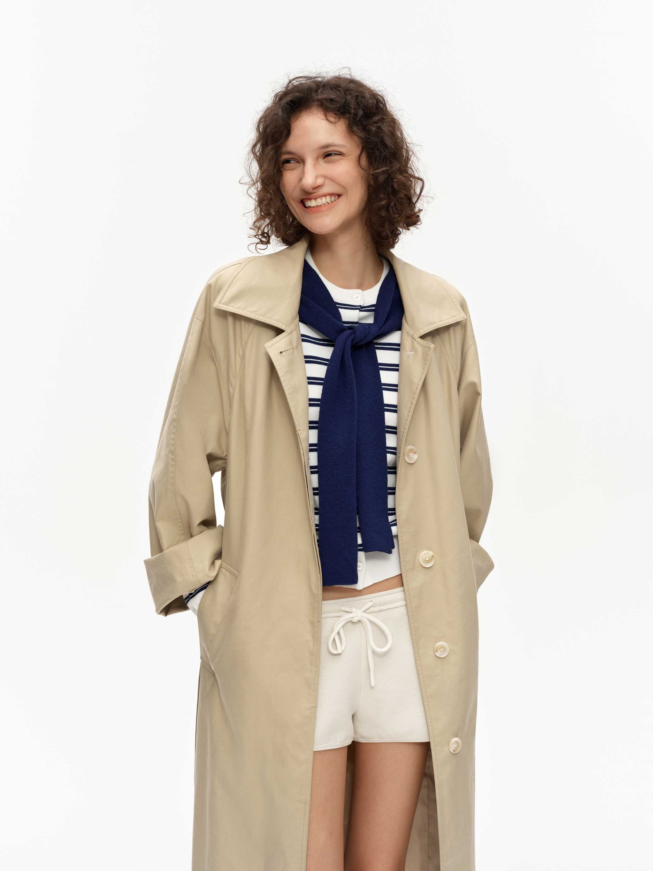 Wool-Blend Striped Cardigan