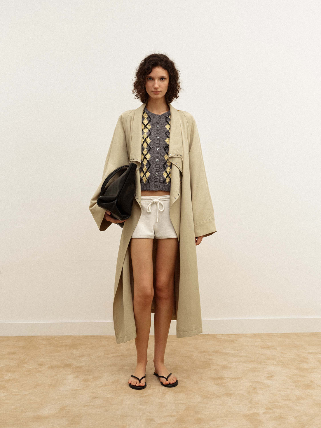 Argyle Knit Cardigan