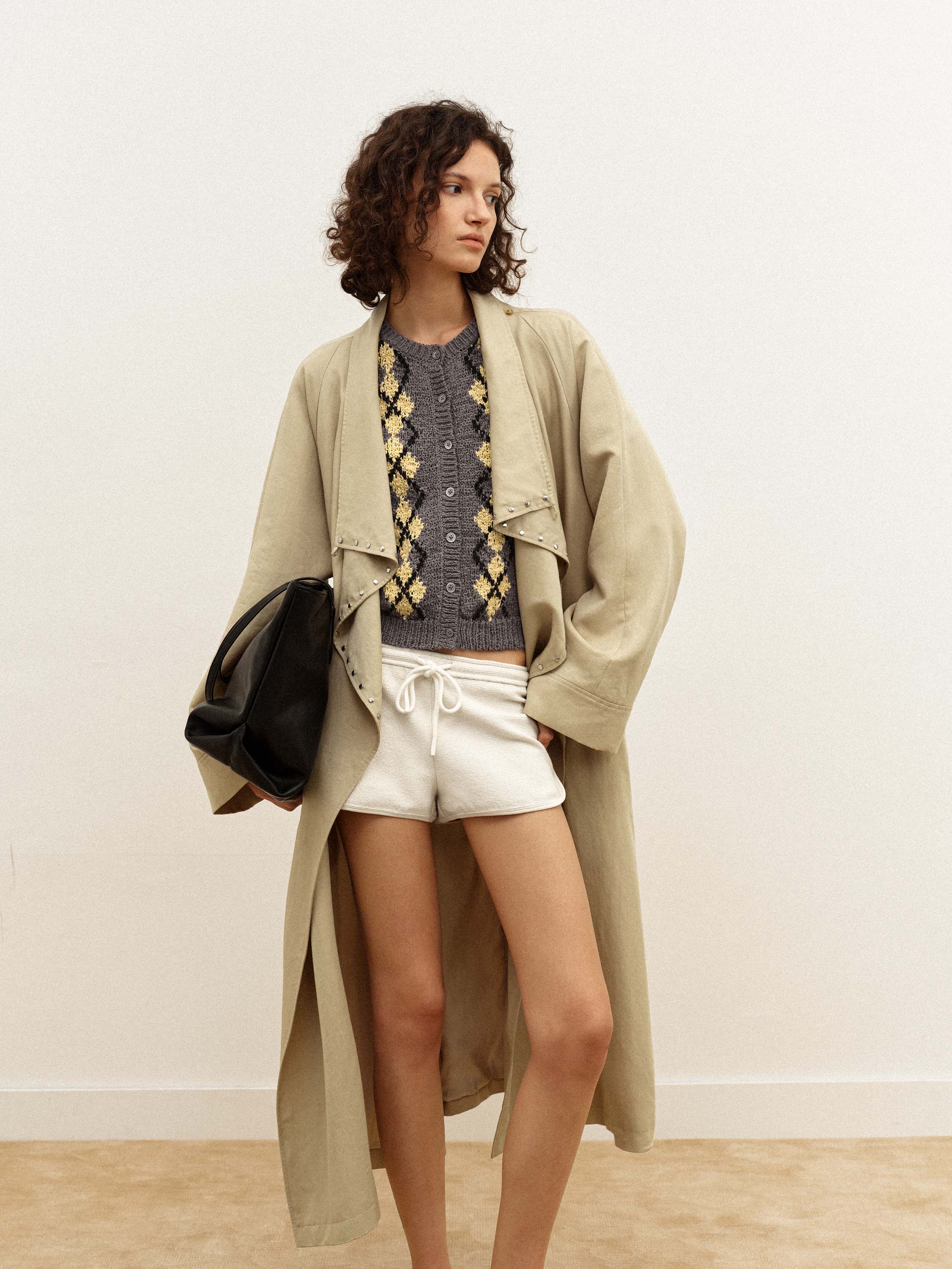 Argyle Knit Cardigan