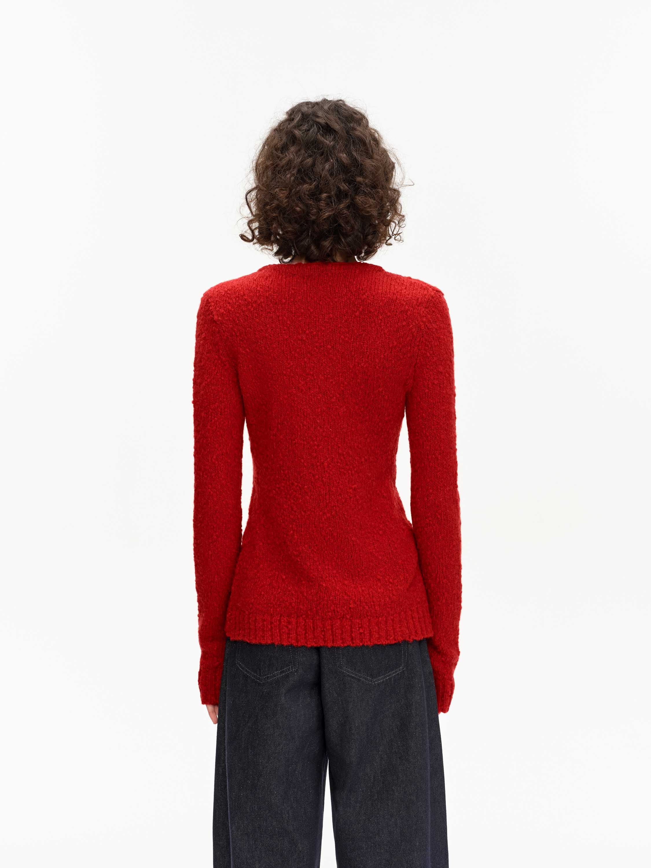 Wool-Blend Bow-Tie Cardigan