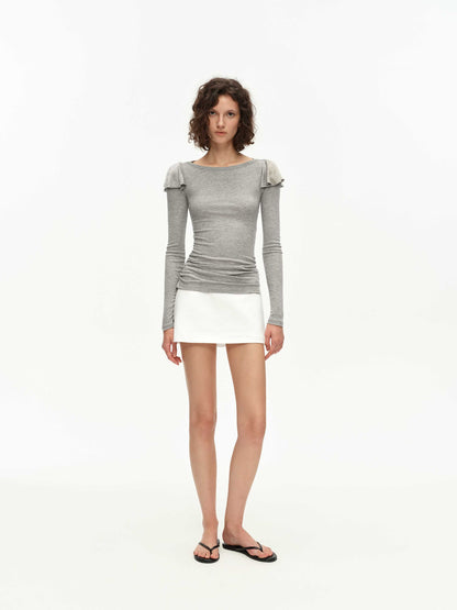 Ruffle-Sleeve Top
