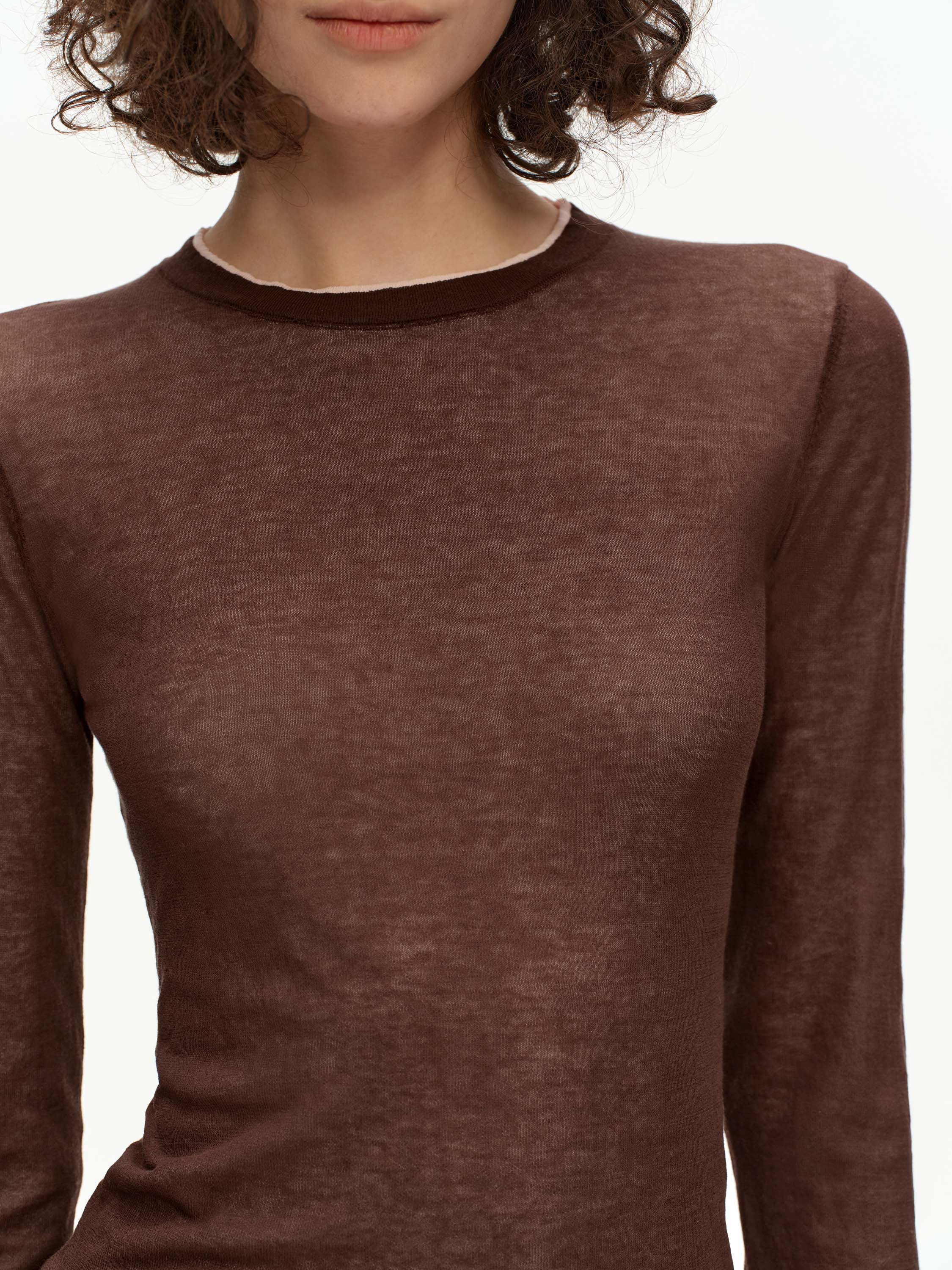 Sheer Layered Knit Top