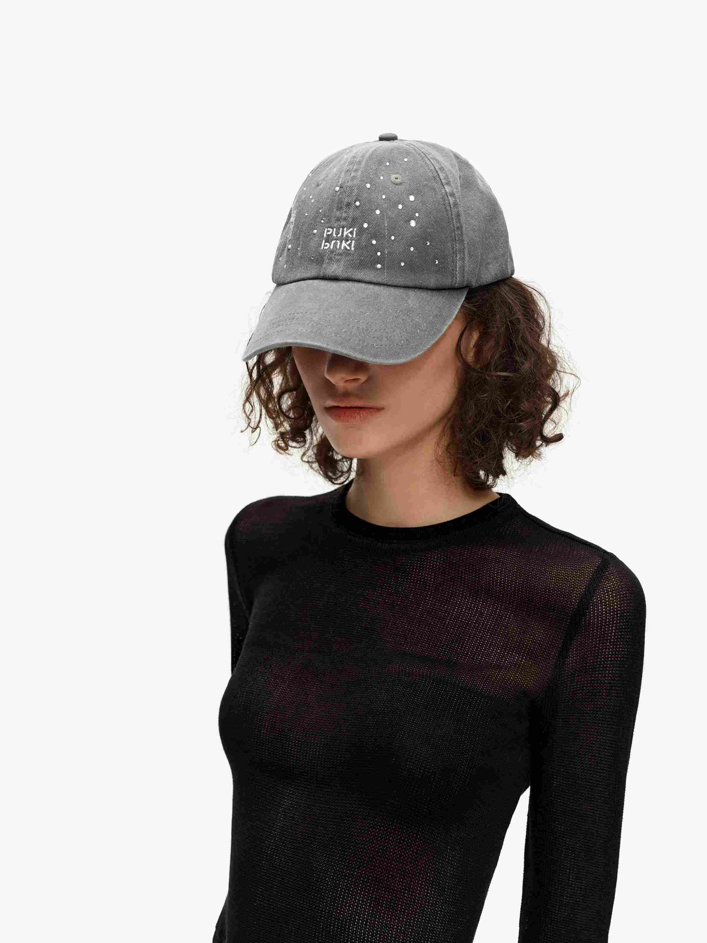 Crystal-Wash Denim Baseball Cap