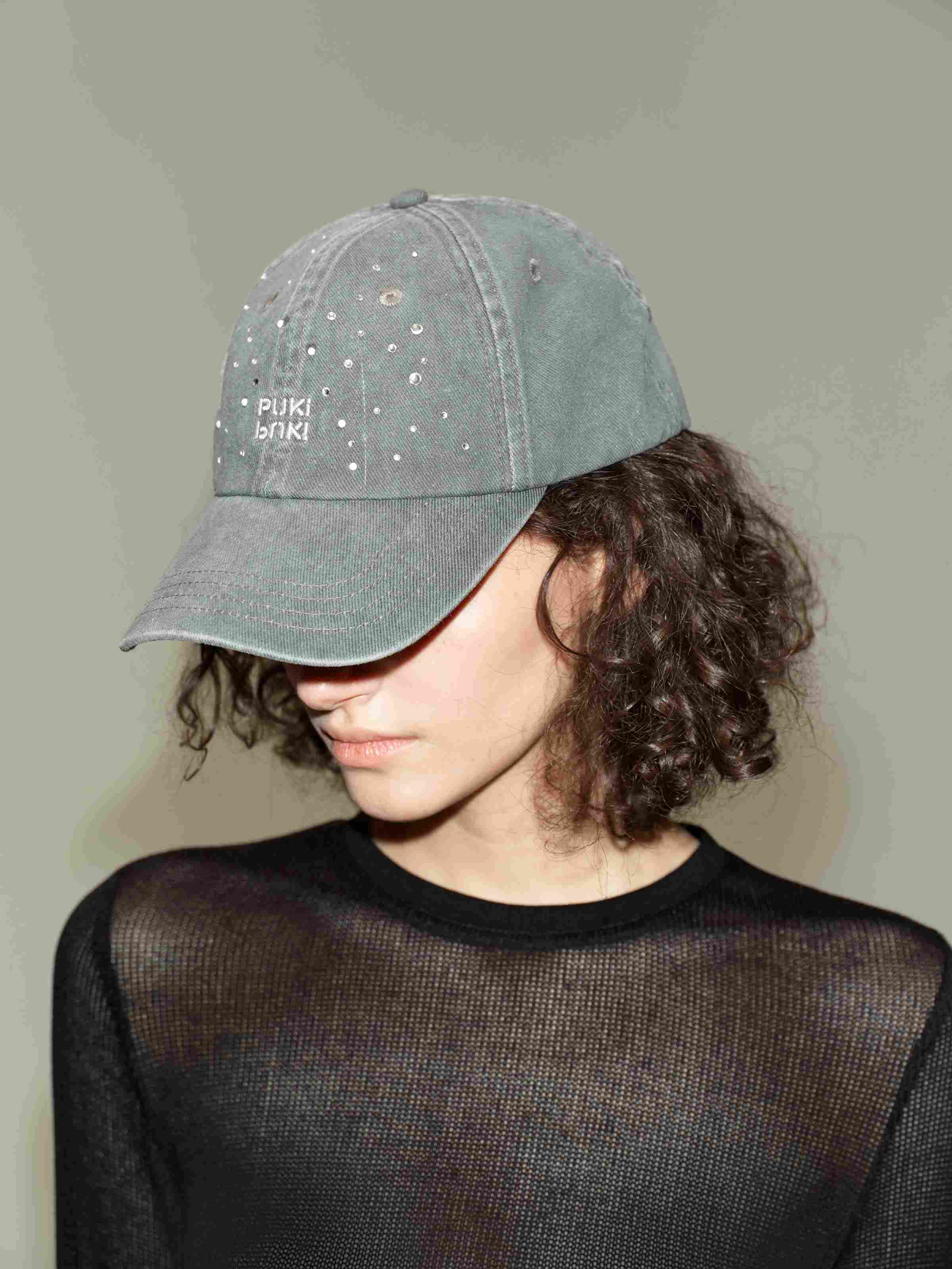 Crystal-Wash Denim Baseball Cap