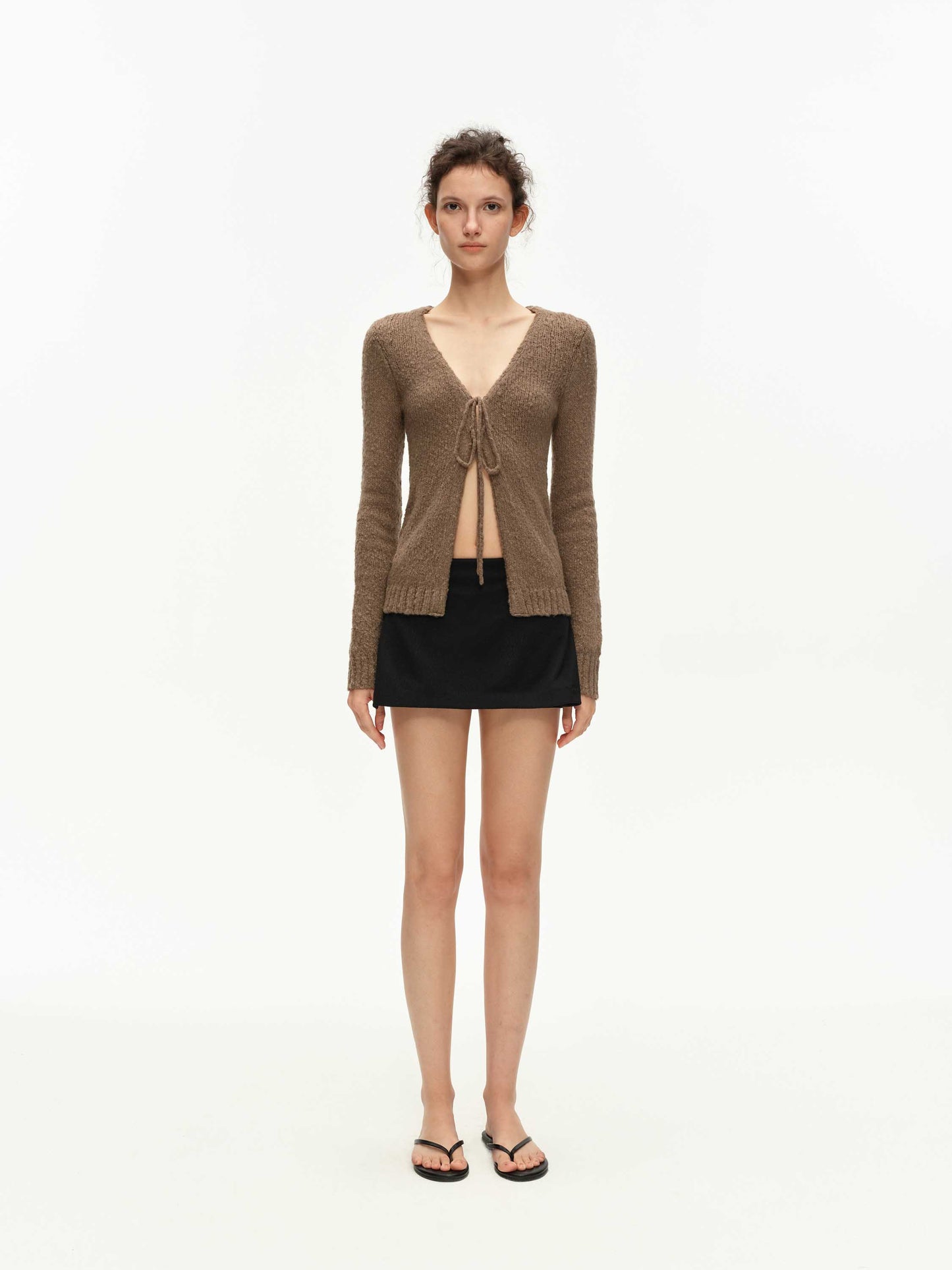 Laced-Up Cardigan