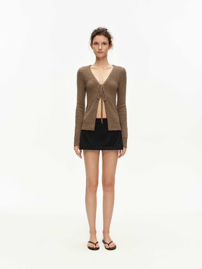 Laced-Up Cardigan